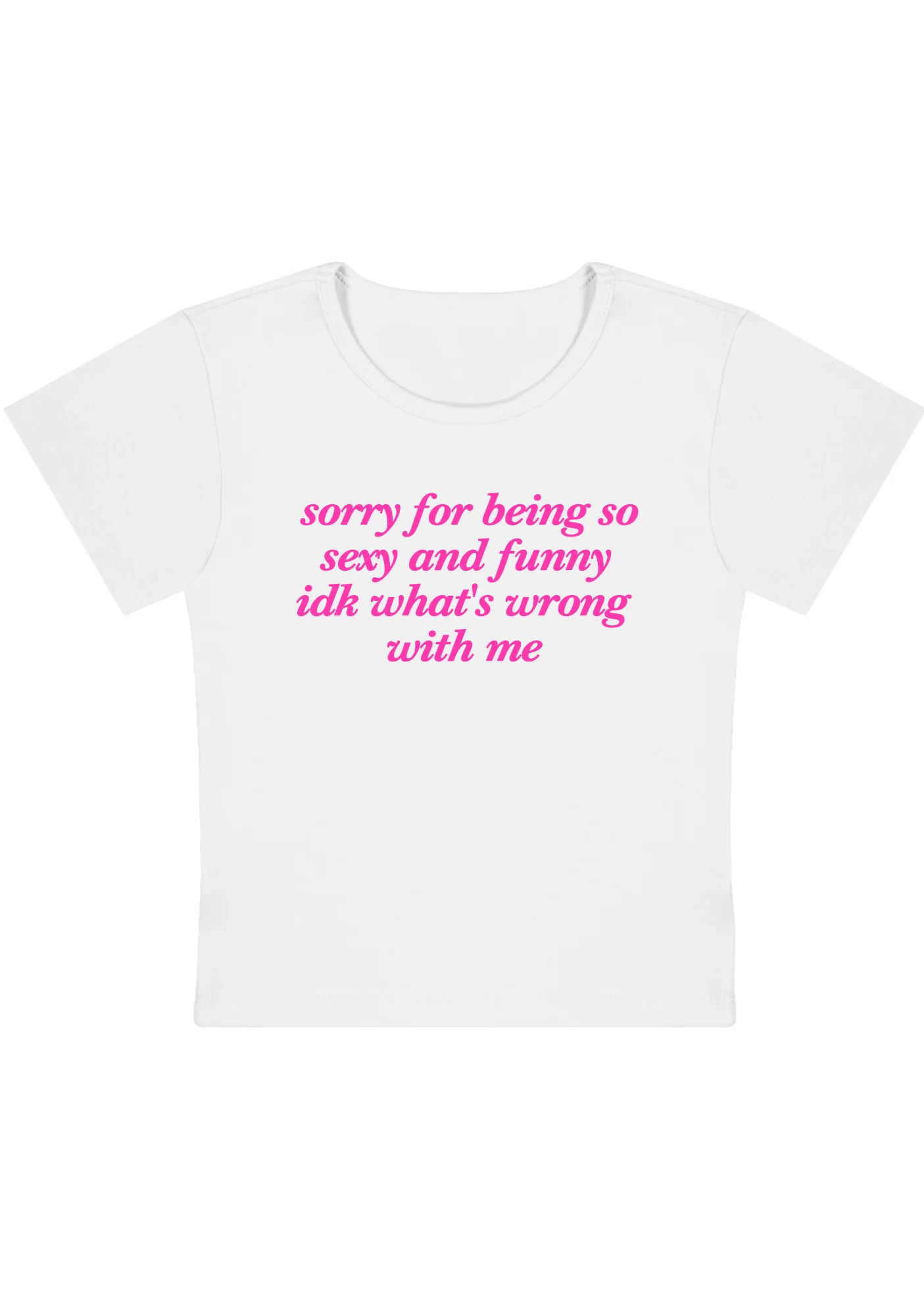 Sorry For Being So Funny Y2K Baby Tee - Image 7
