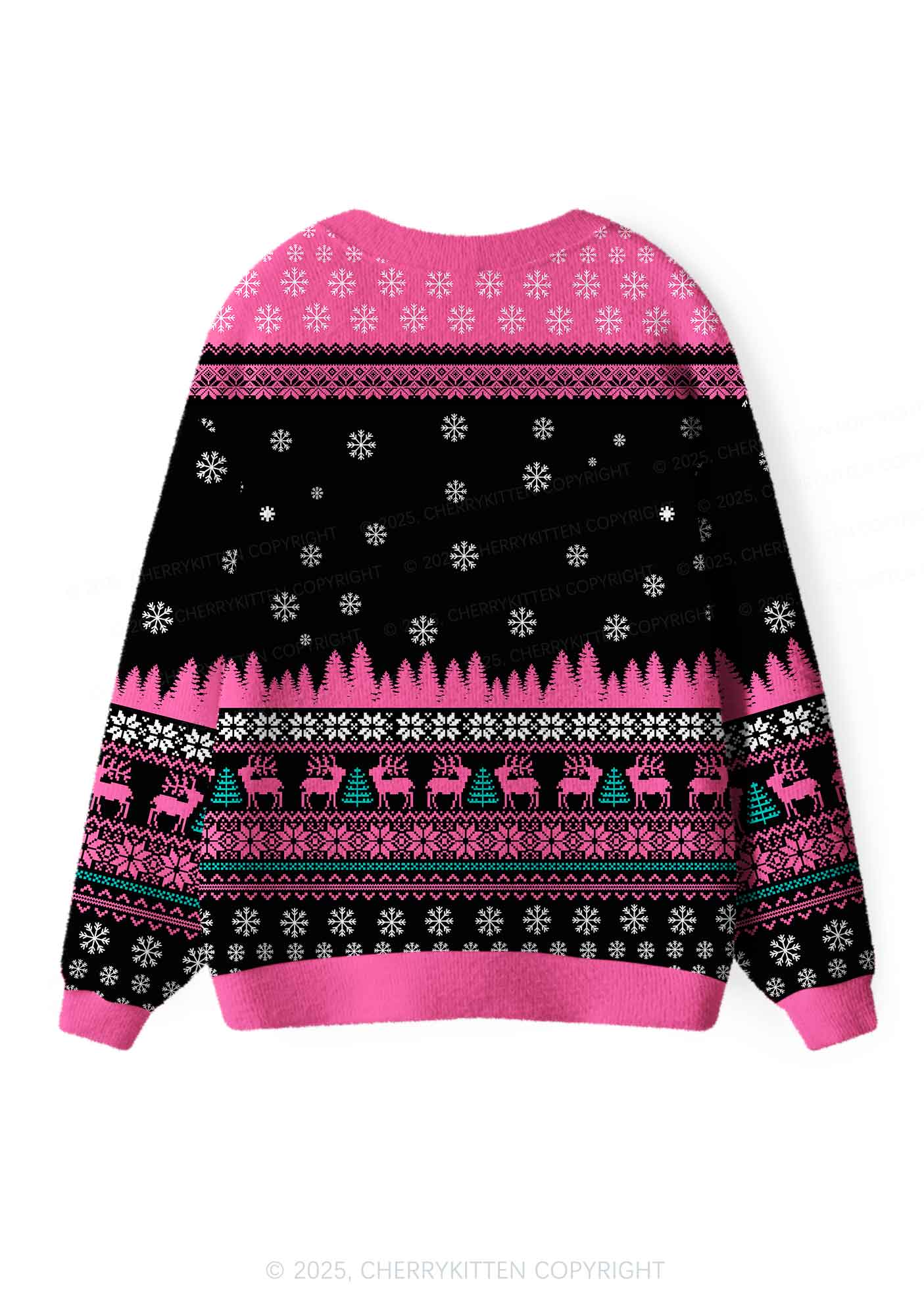 Sorry For Being So Funny Y2K Christmas Cardigan Knit Sweatshirt Cherrykitten - Image 2