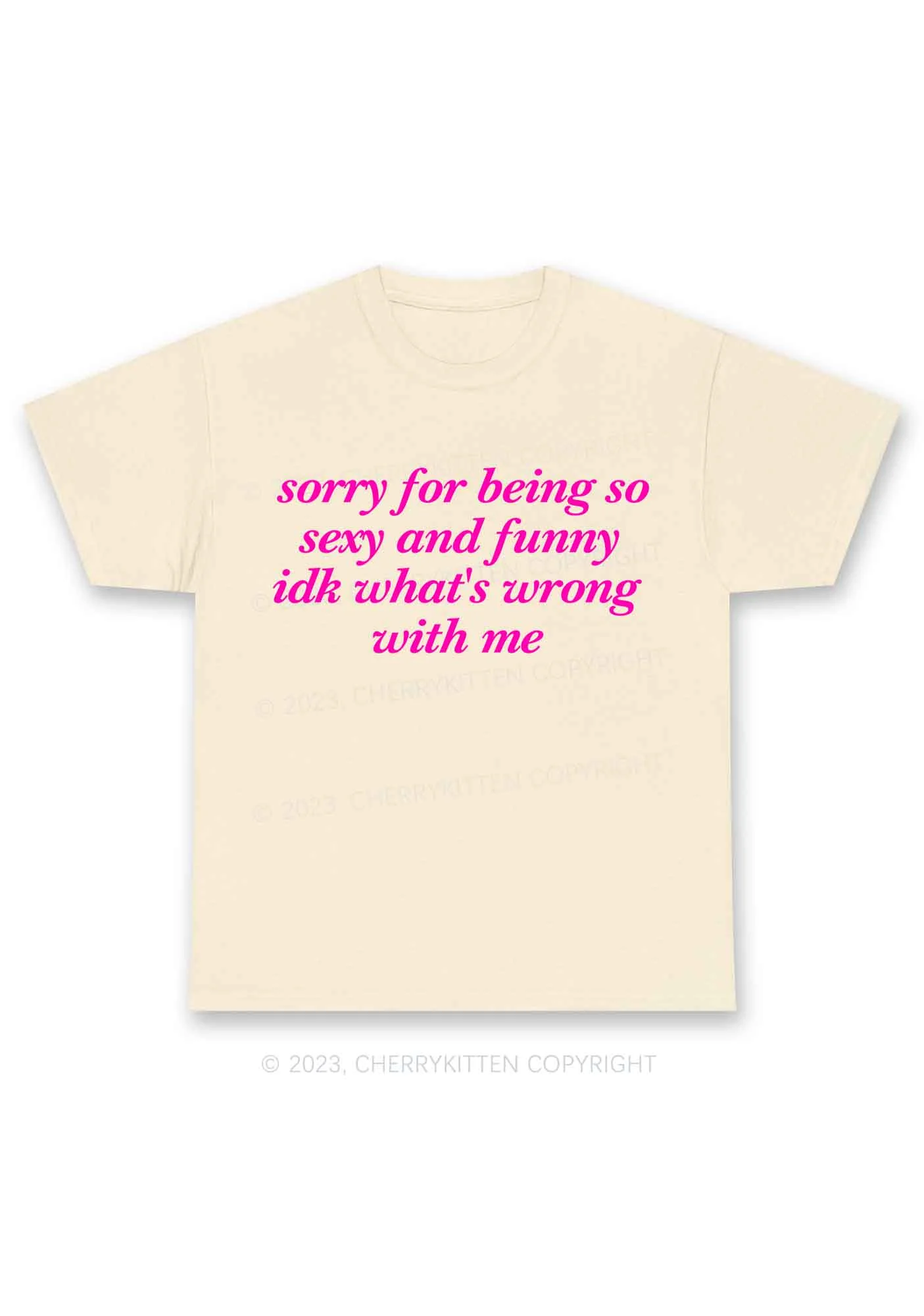 Sorry For Being So Funny Y2K Chunky Shirt Cherrykitten - Image 5