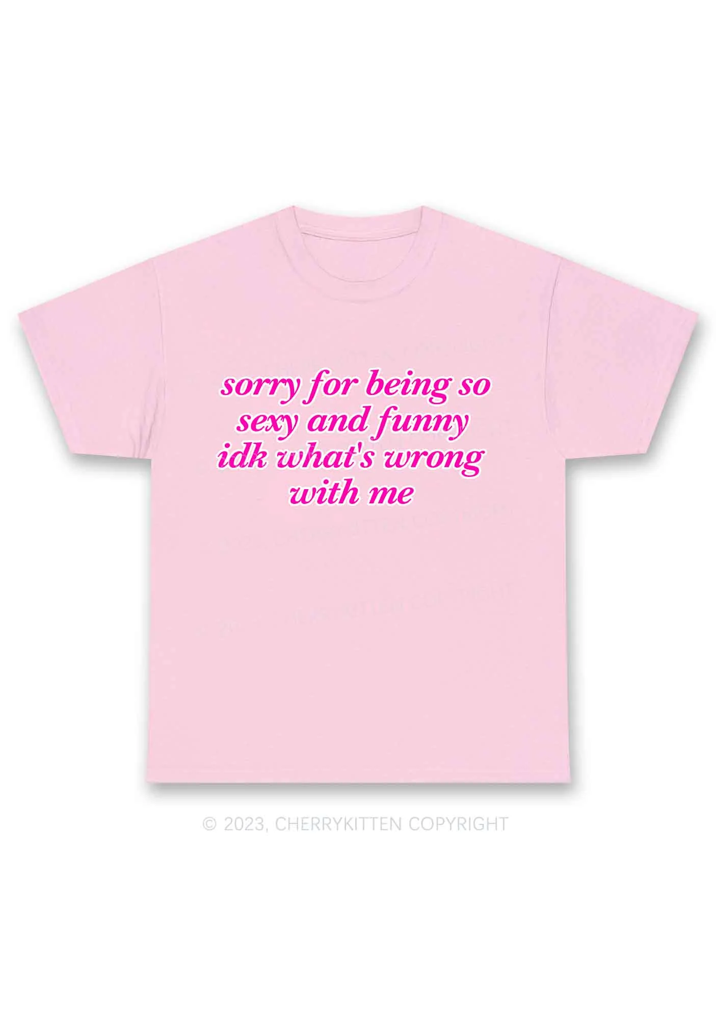 Sorry For Being So Funny Y2K Chunky Shirt Cherrykitten - Image 6