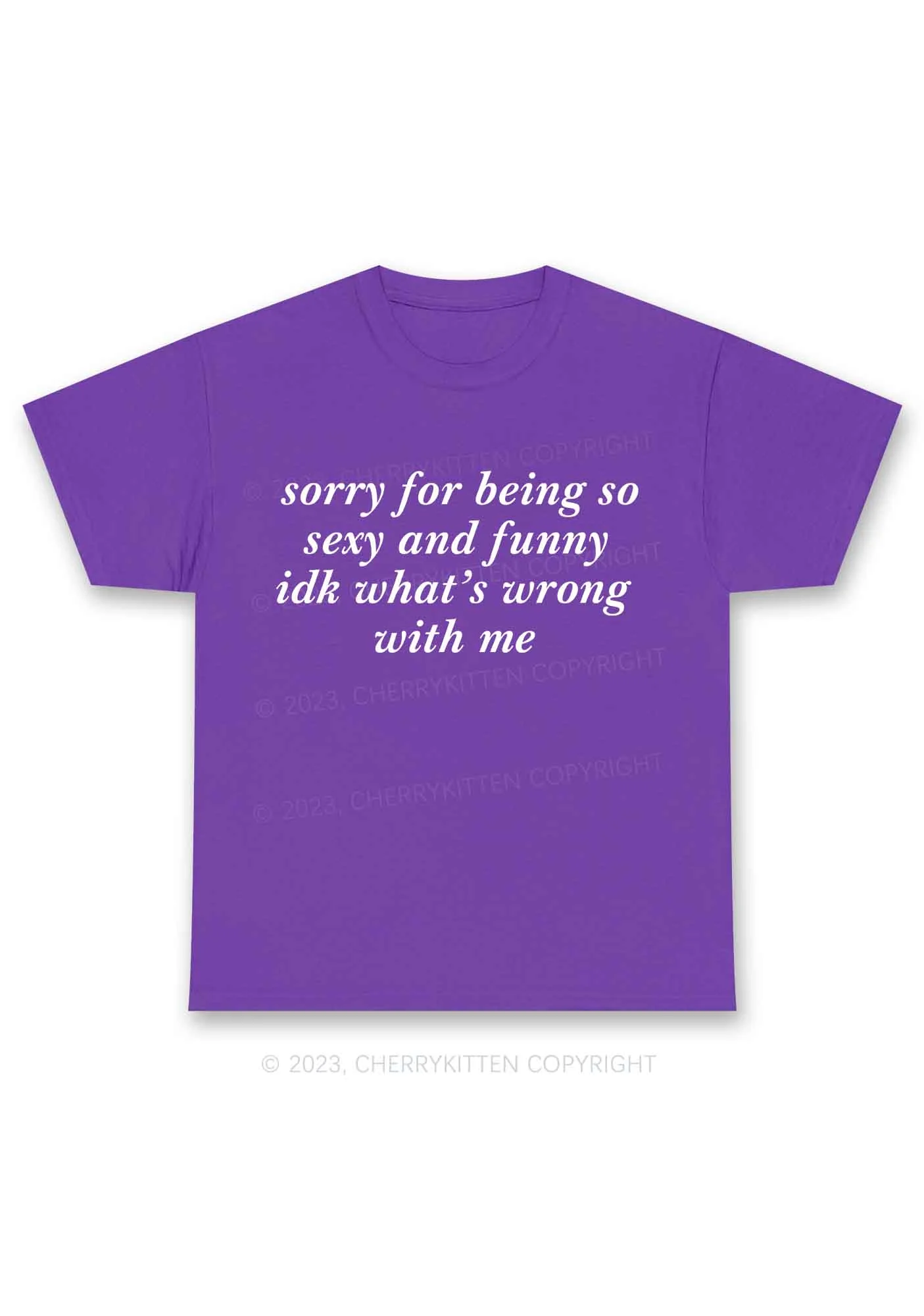 Sorry For Being So Funny Y2K Chunky Shirt Cherrykitten - Image 7
