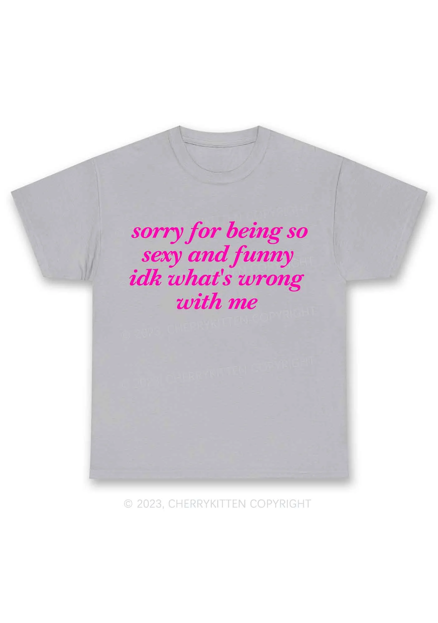 Sorry For Being So Funny Y2K Chunky Shirt Cherrykitten - Image 8