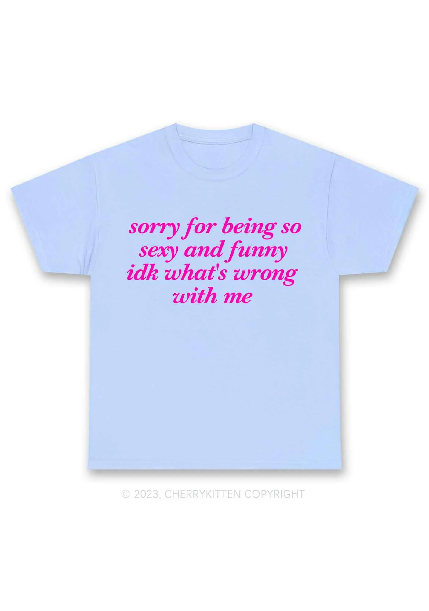 Sorry For Being So Funny Y2K Chunky Shirt Cherrykitten - Image 9