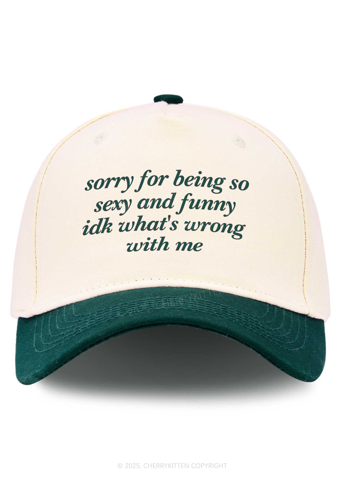 Sorry For Being So Funny Y2K Color Block Baseball Cap Cherrykitten - Image 5