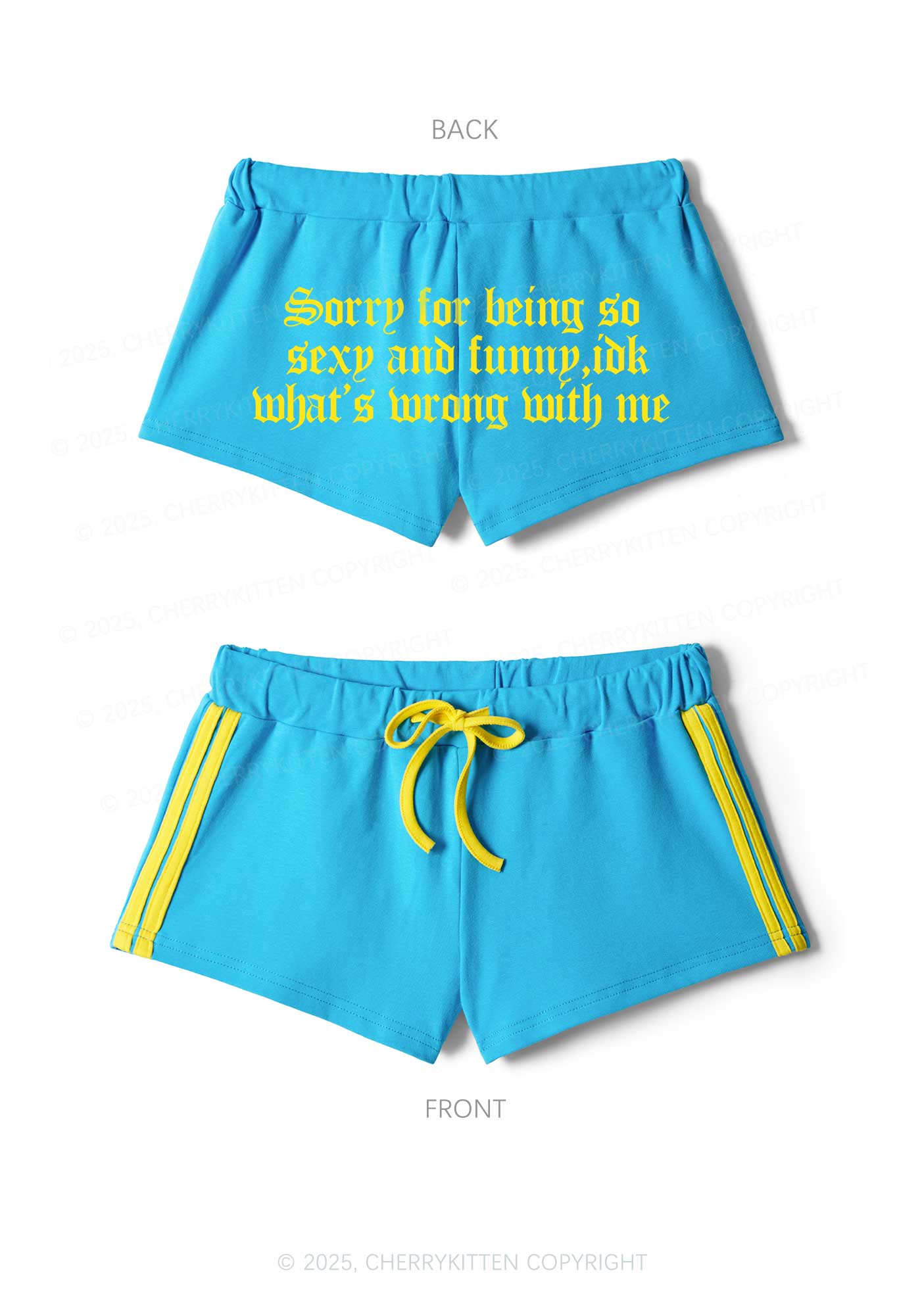 Sorry For Being So Funny Y2K Drawstring Mini Shorts Cherrykitten - Image 5