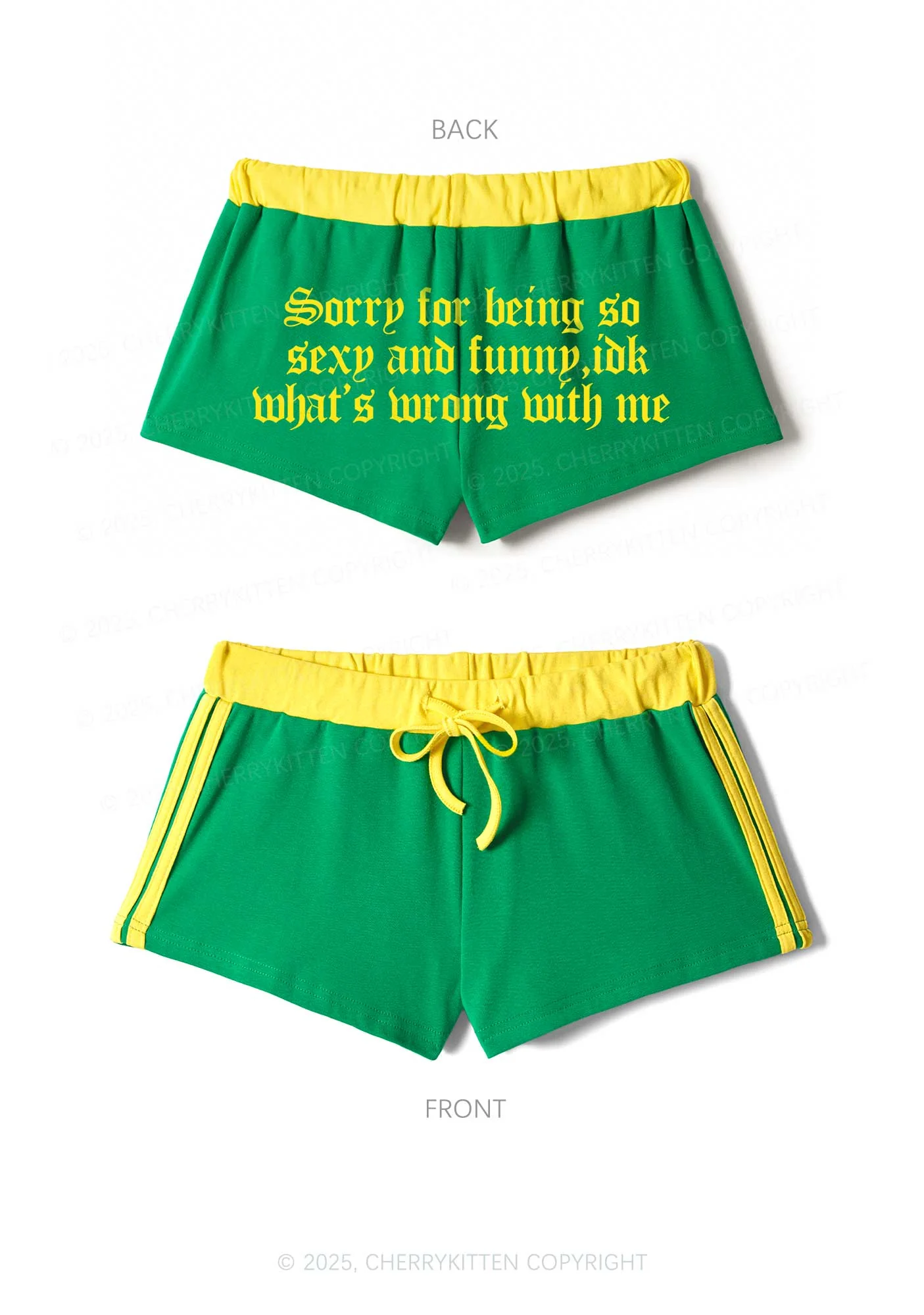 Sorry For Being So Funny Y2K Drawstring Mini Shorts Cherrykitten - Image 6