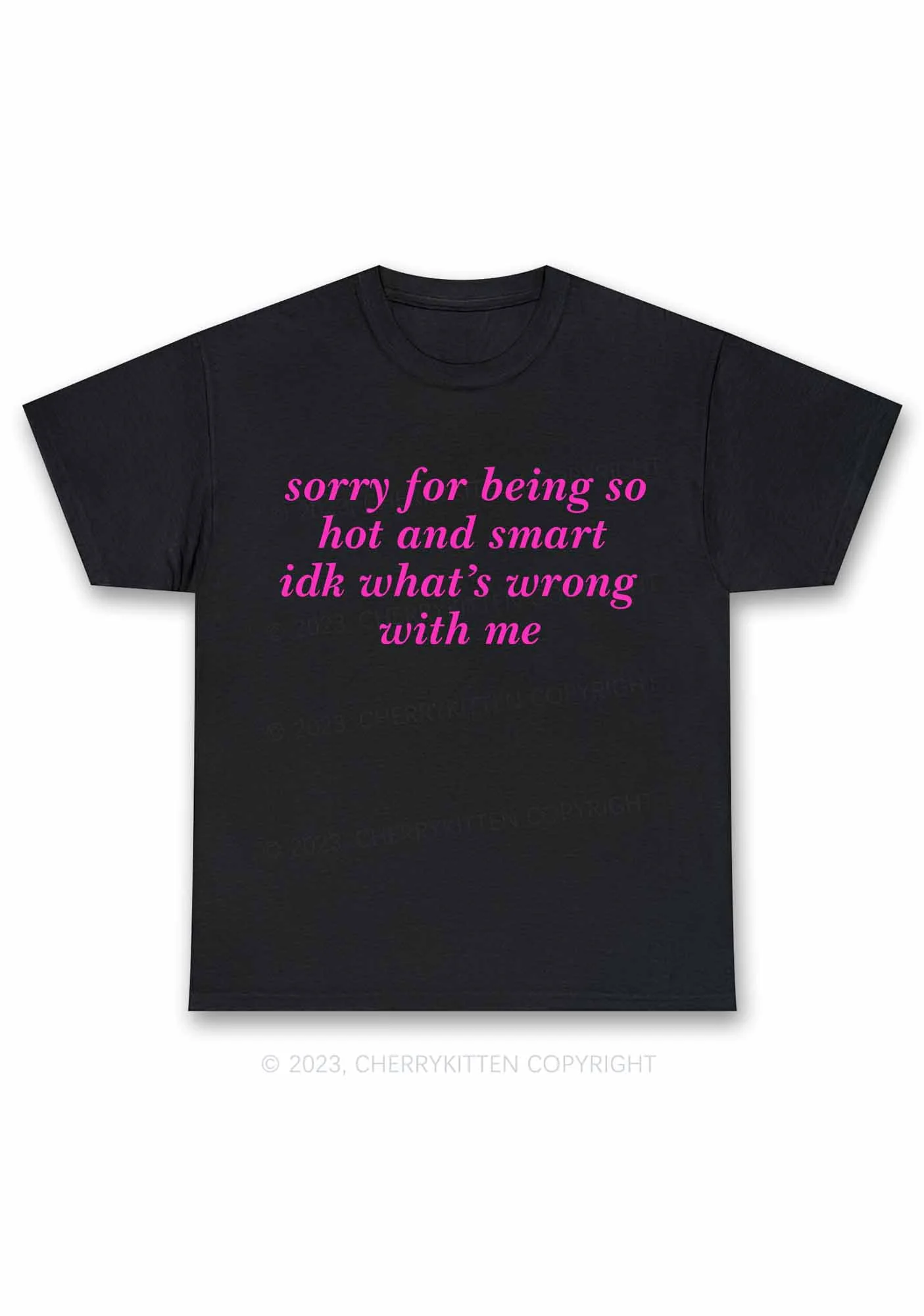 Sorry For Being So Smart Y2K Chunky Shirt Cherrykitten - Image 3