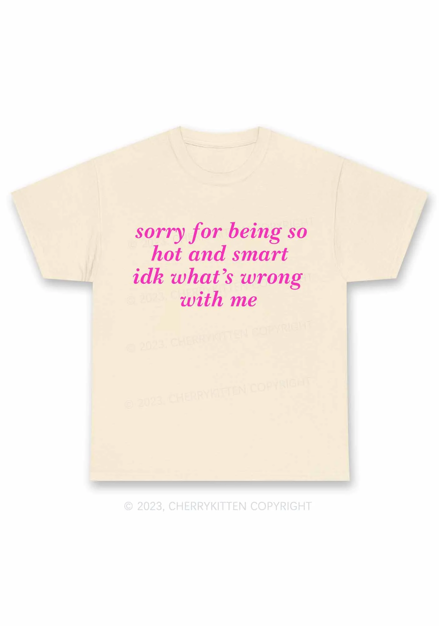 Sorry For Being So Smart Y2K Chunky Shirt Cherrykitten - Image 4