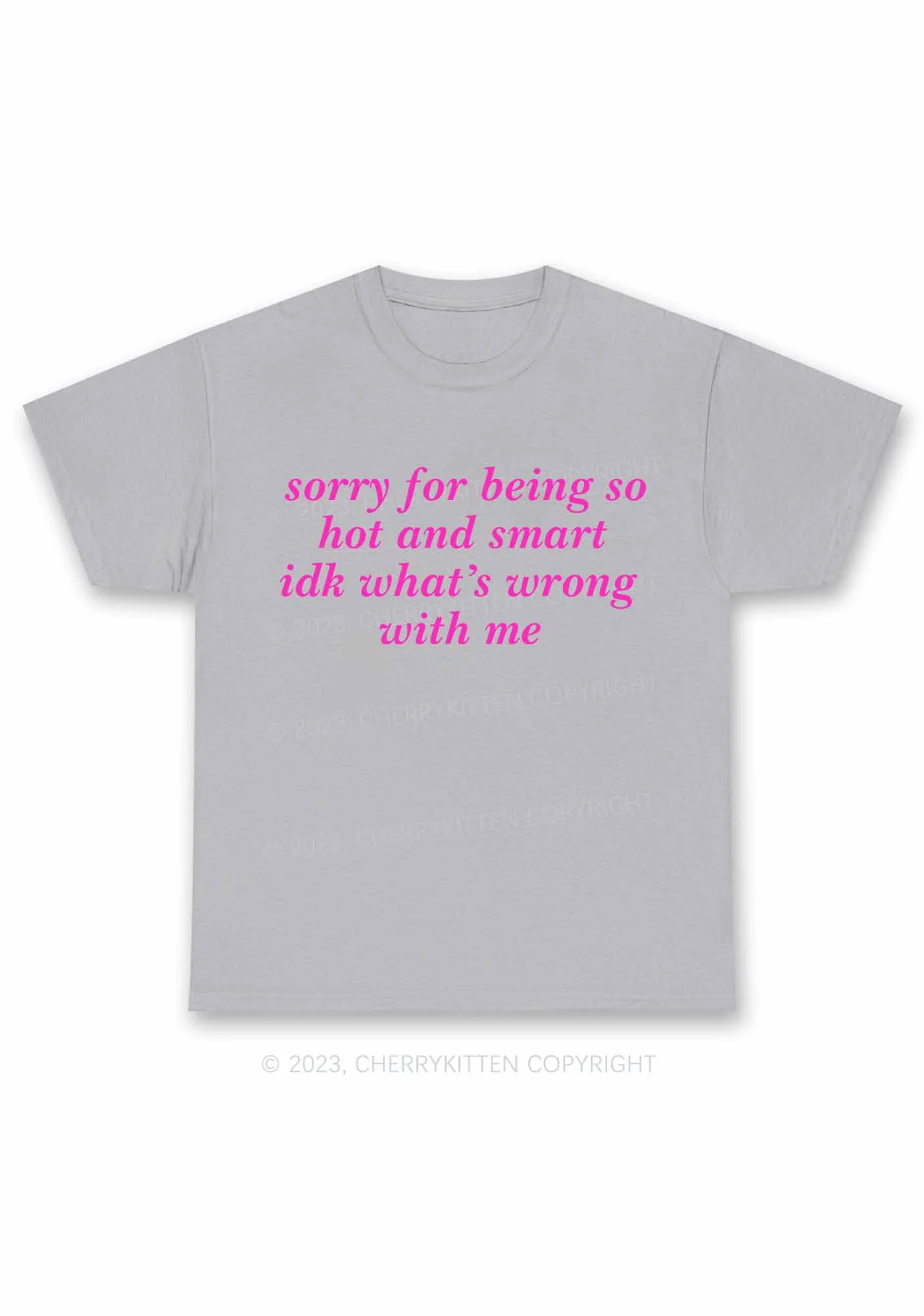 Sorry For Being So Smart Y2K Chunky Shirt Cherrykitten - Image 6