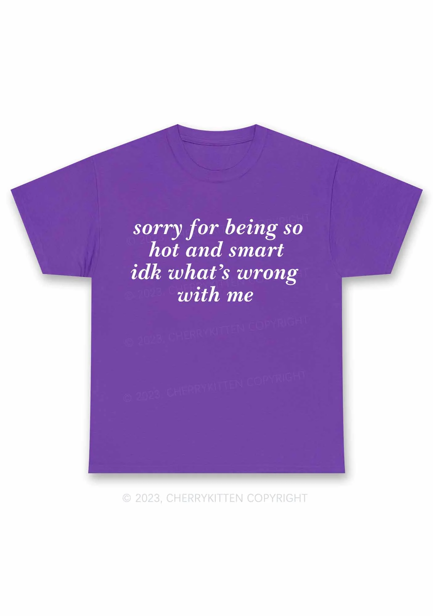 Sorry For Being So Smart Y2K Chunky Shirt Cherrykitten - Image 8