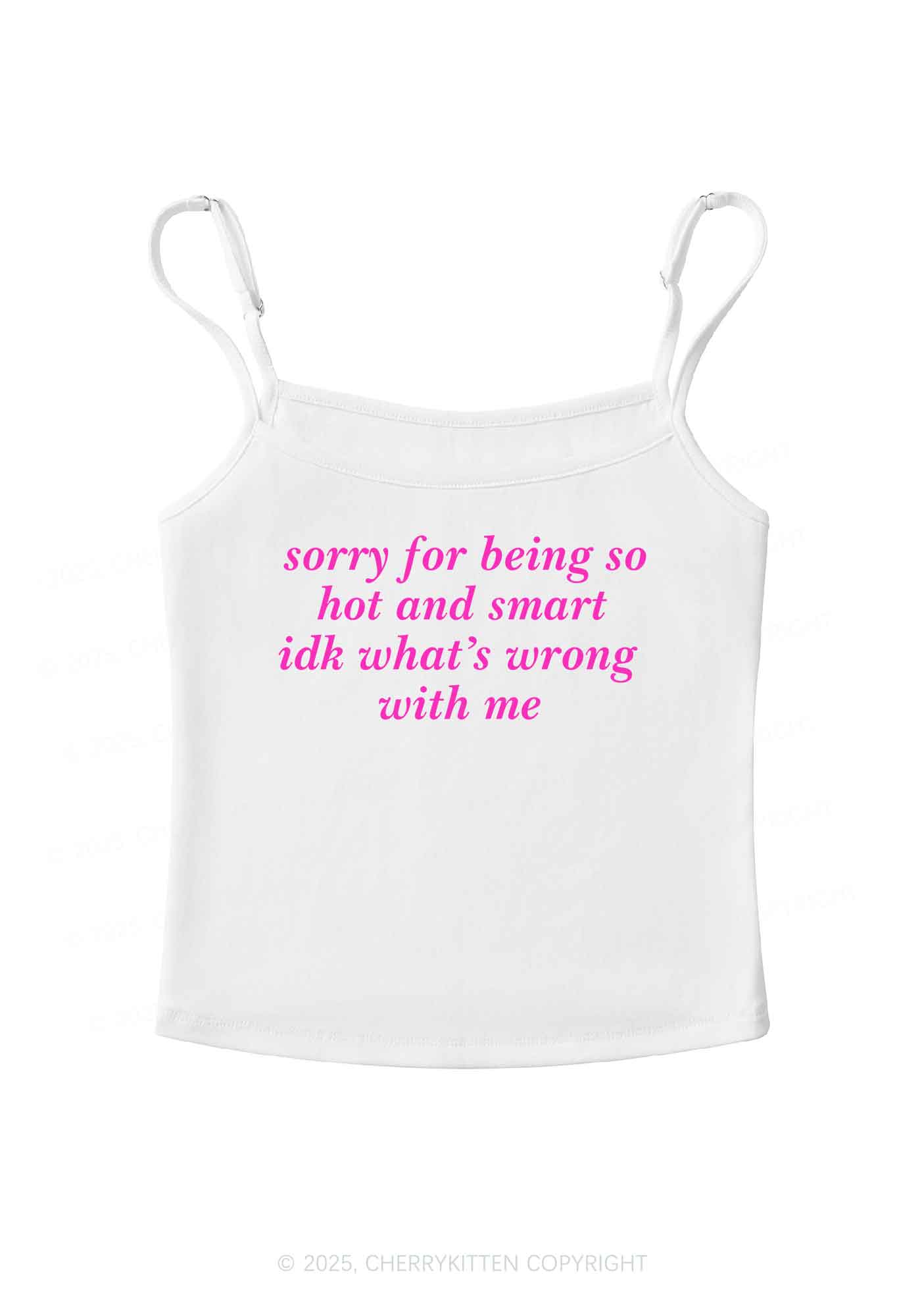 Sorry For Being So Smart  Y2K Spaghetti Strap Cami Cherrykitten - Image 4