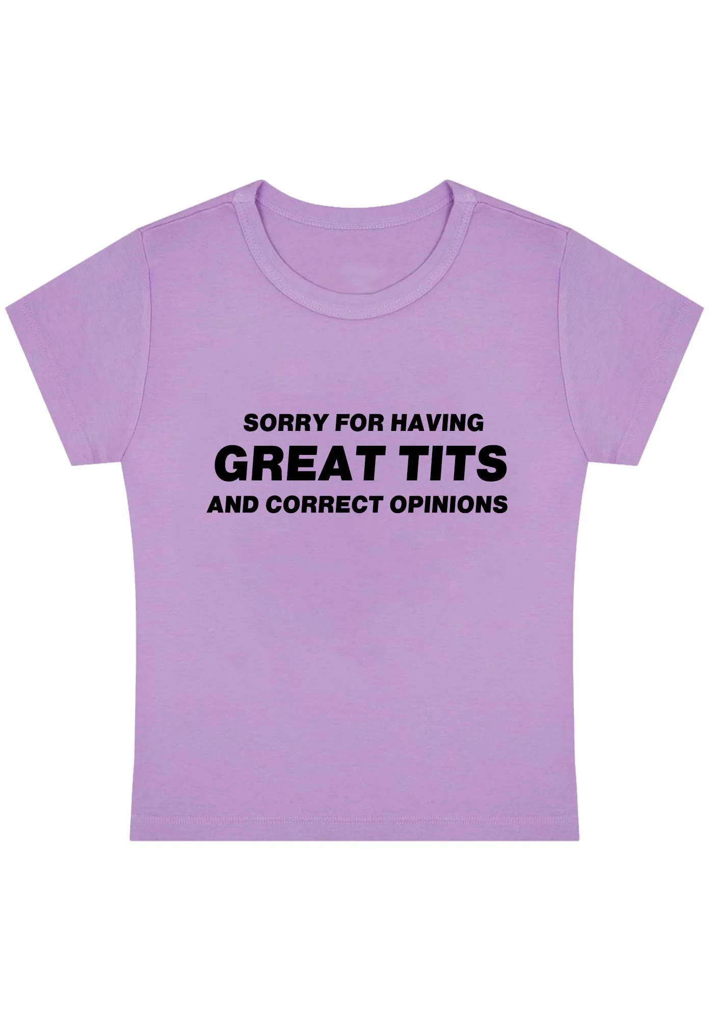 Sorry For Having Correct Opinions Y2K Baby Tee - Image 7
