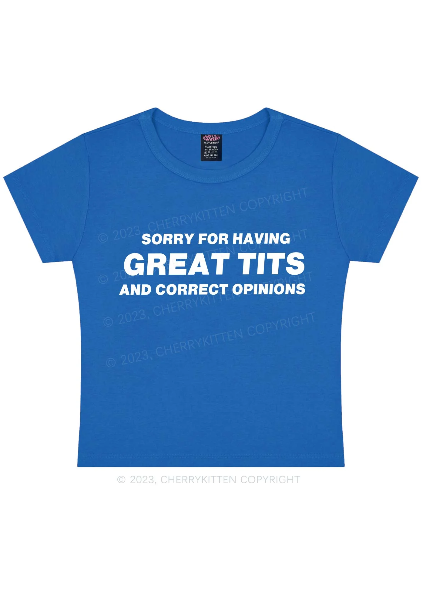 Sorry For Having Correct Opinions Y2K Baby Tee - Image 9