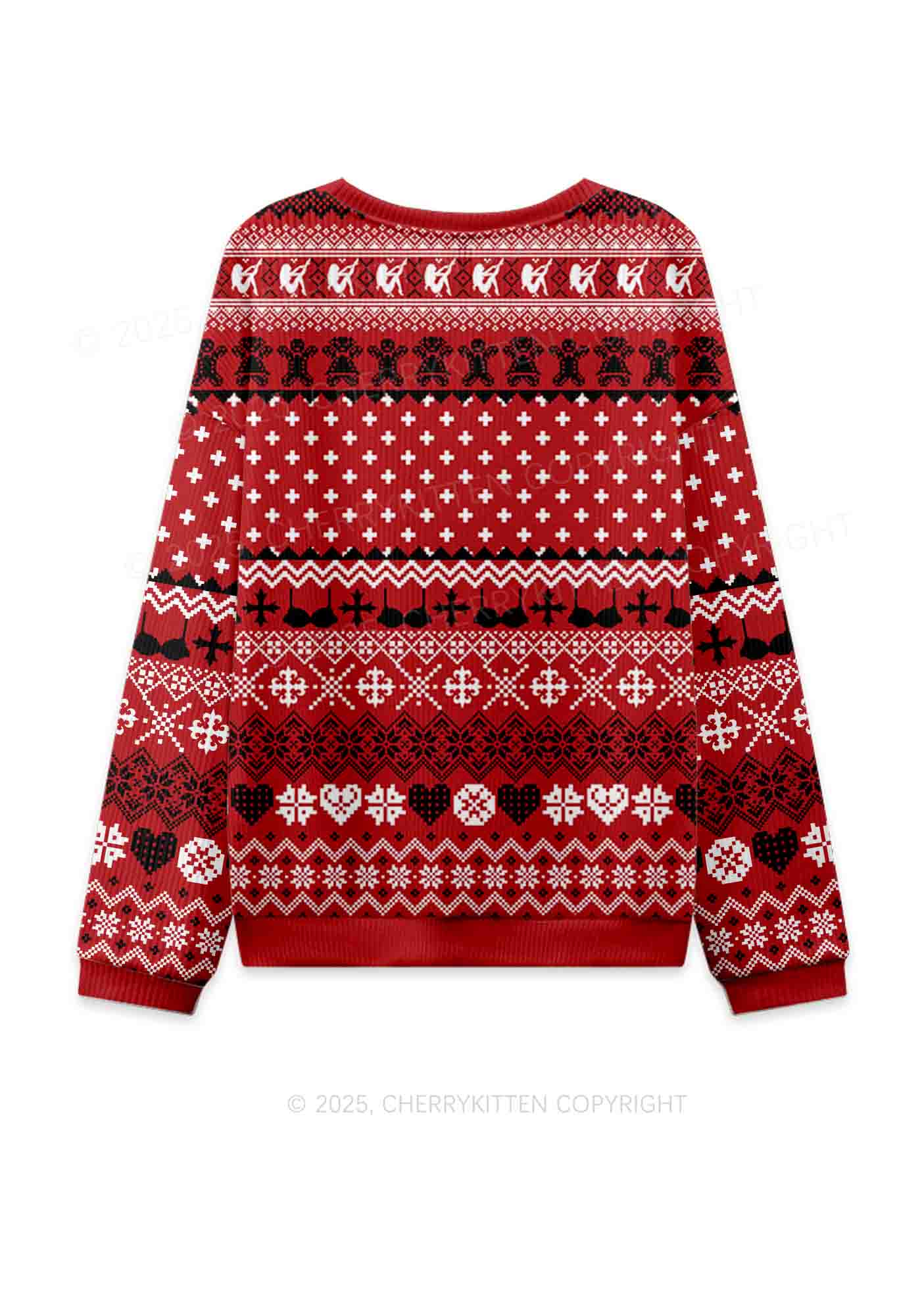 Sorry For Having Correct Opinions Y2K Christmas Knit Sweatshirt Cherrykitten - Image 2