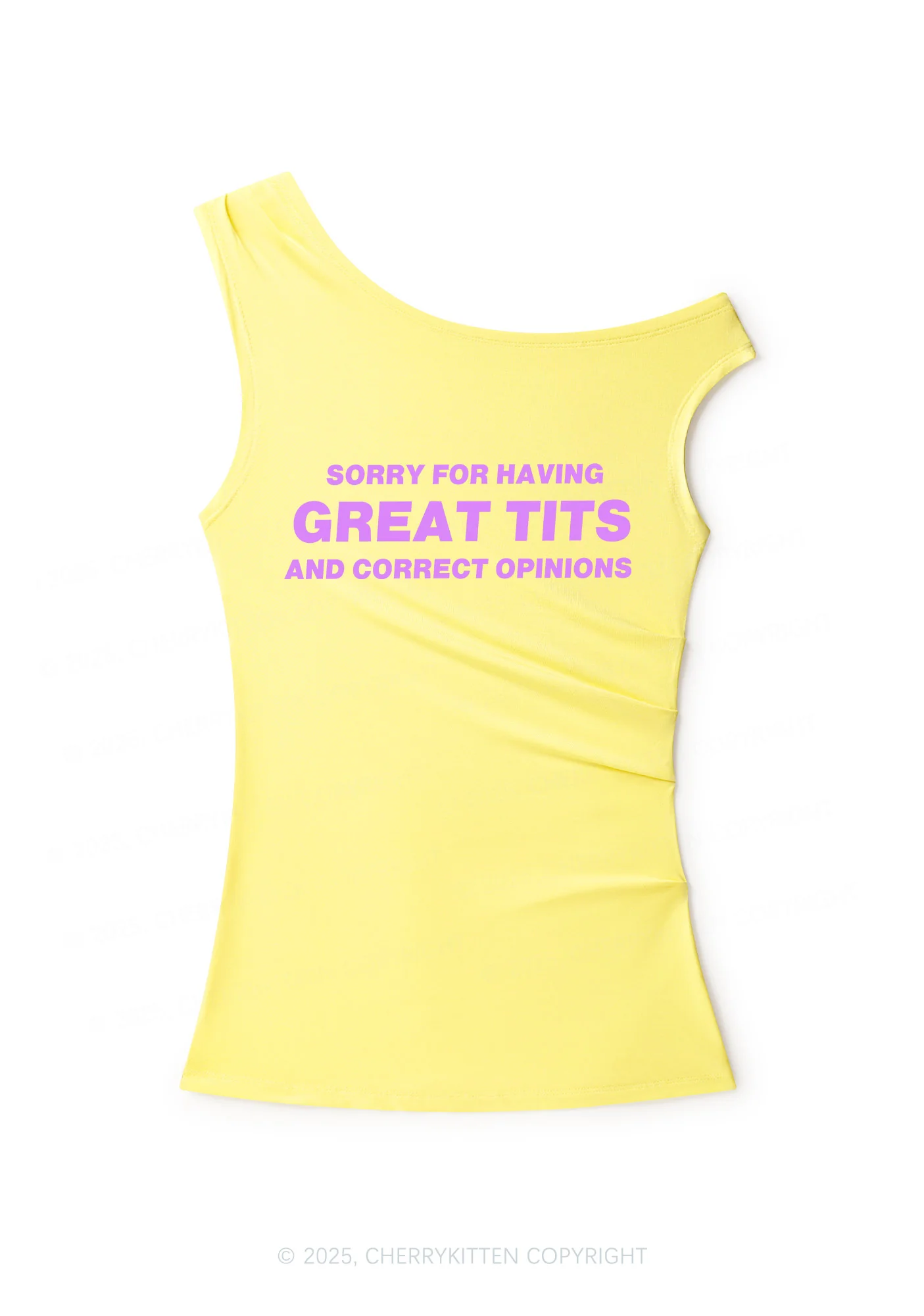 Sorry For Having Correct Opinions Y2K Off Shoulder Tank Top Cherrykitten - Image 2