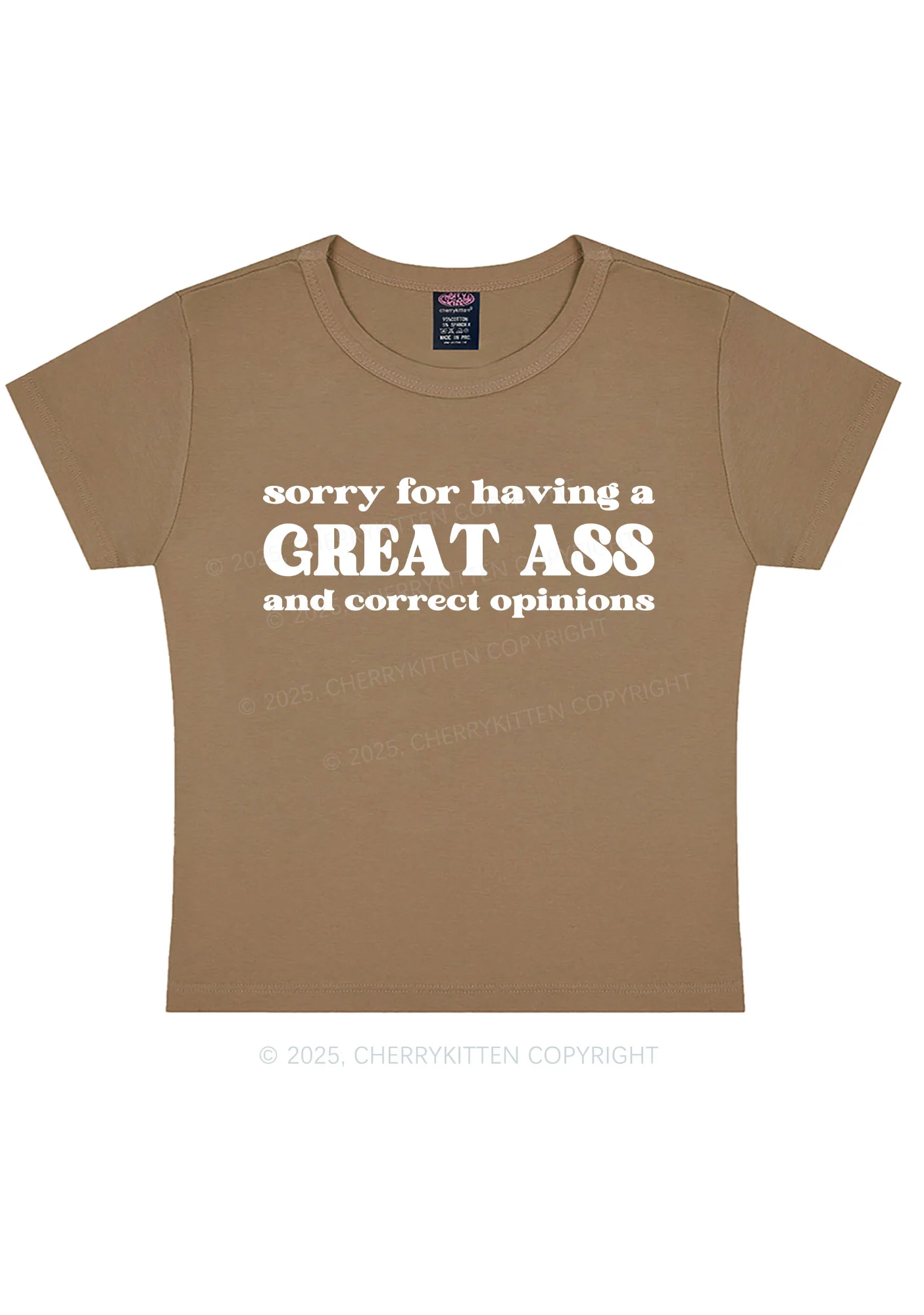 Sorry For Having Great Axx Y2K Baby Tee Cherrykitten - Image 10