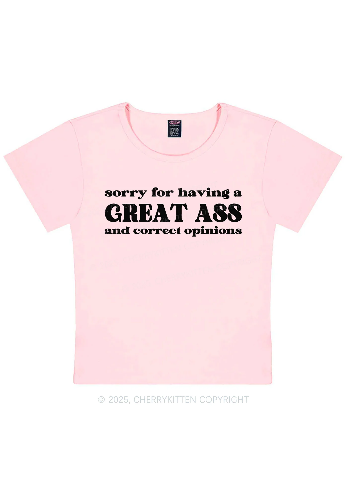 Sorry For Having Great Axx Y2K Baby Tee Cherrykitten - Image 13