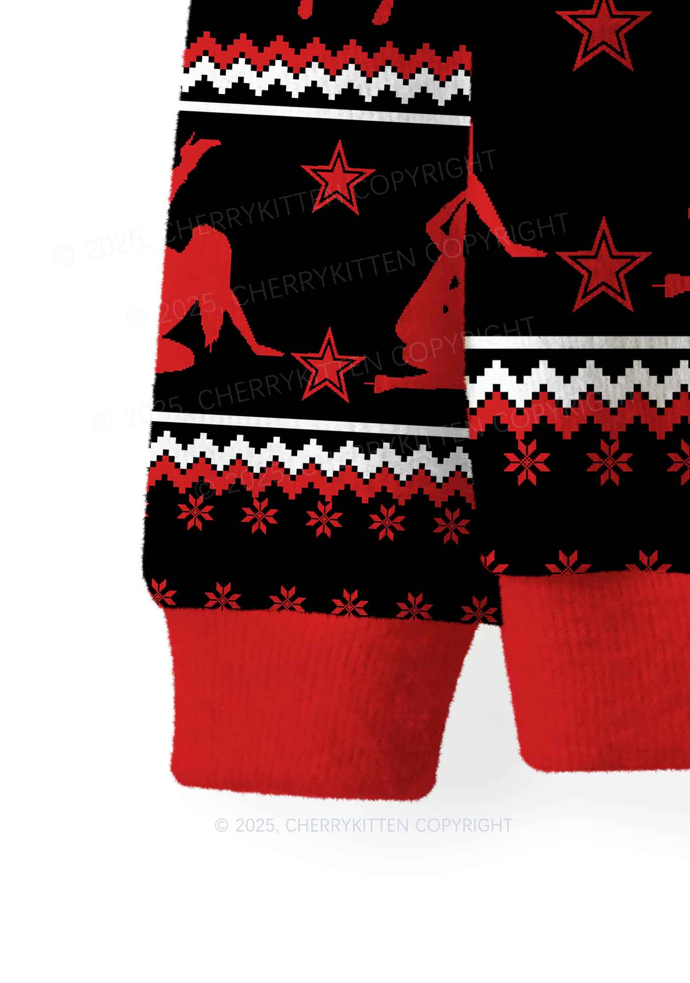 Sorry I Was Blunt Y2K Christmas Knit Sweatshirt Cherrykitten - Image 6