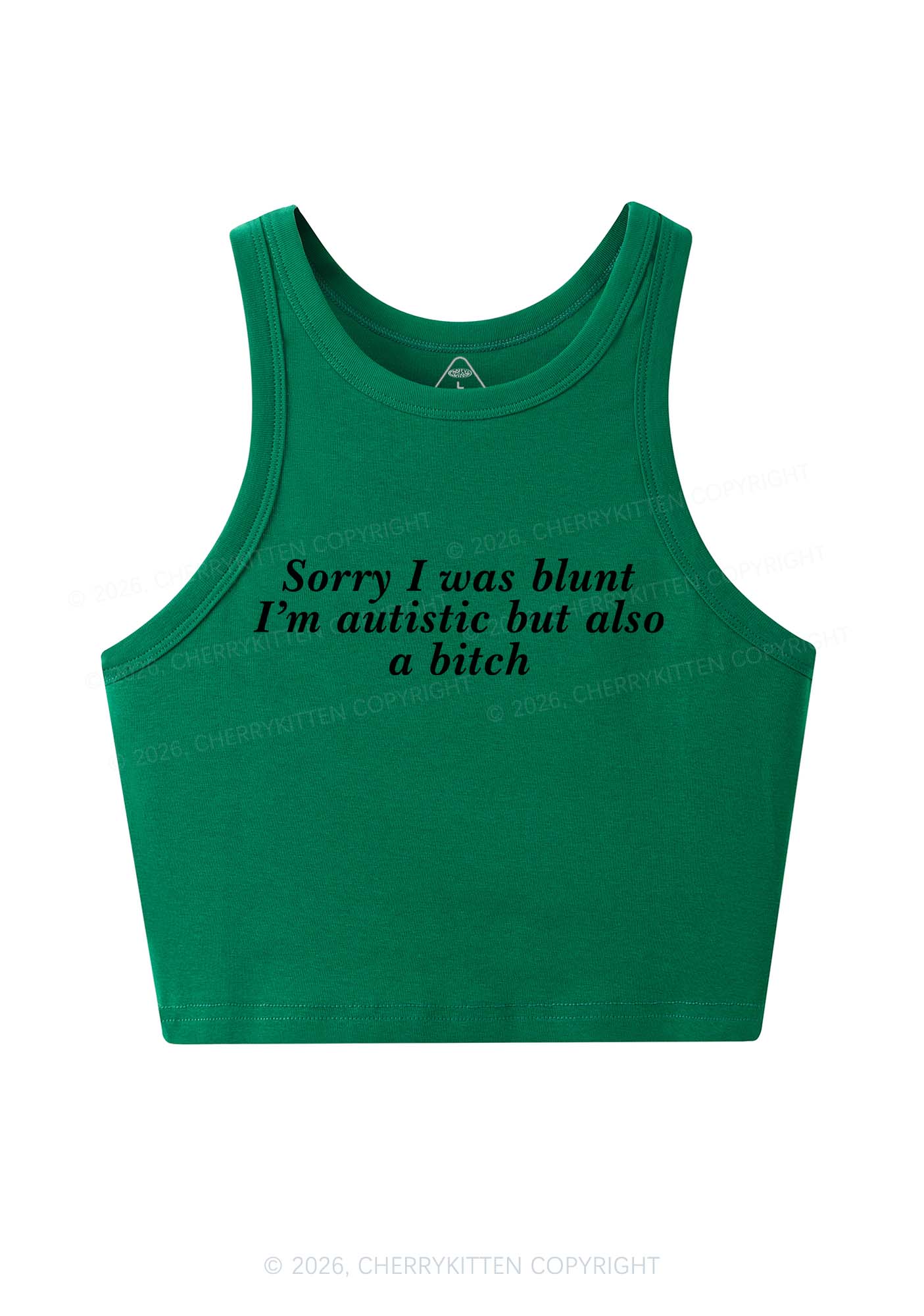 Sorry I Was Blunt Y2K Crop Tank Top Cherrykitten - Image 4