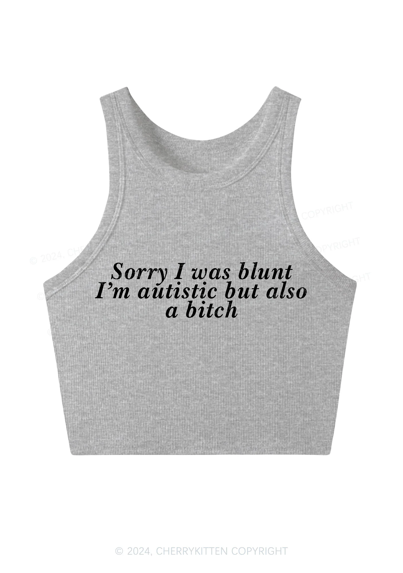Sorry I Was Blunt Y2K Crop Tank Top Cherrykitten - Image 5