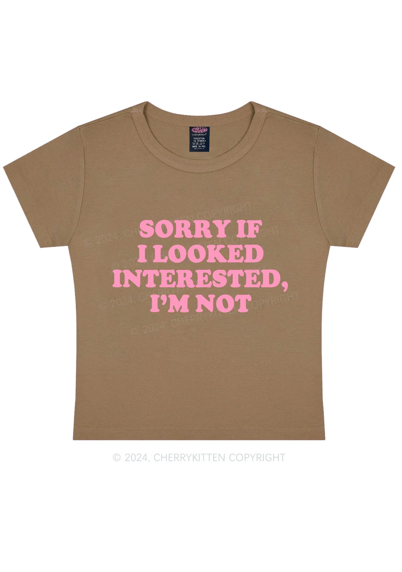 Sorry If I Looked Y2K Baby Tee Cherrykitten - Image 9
