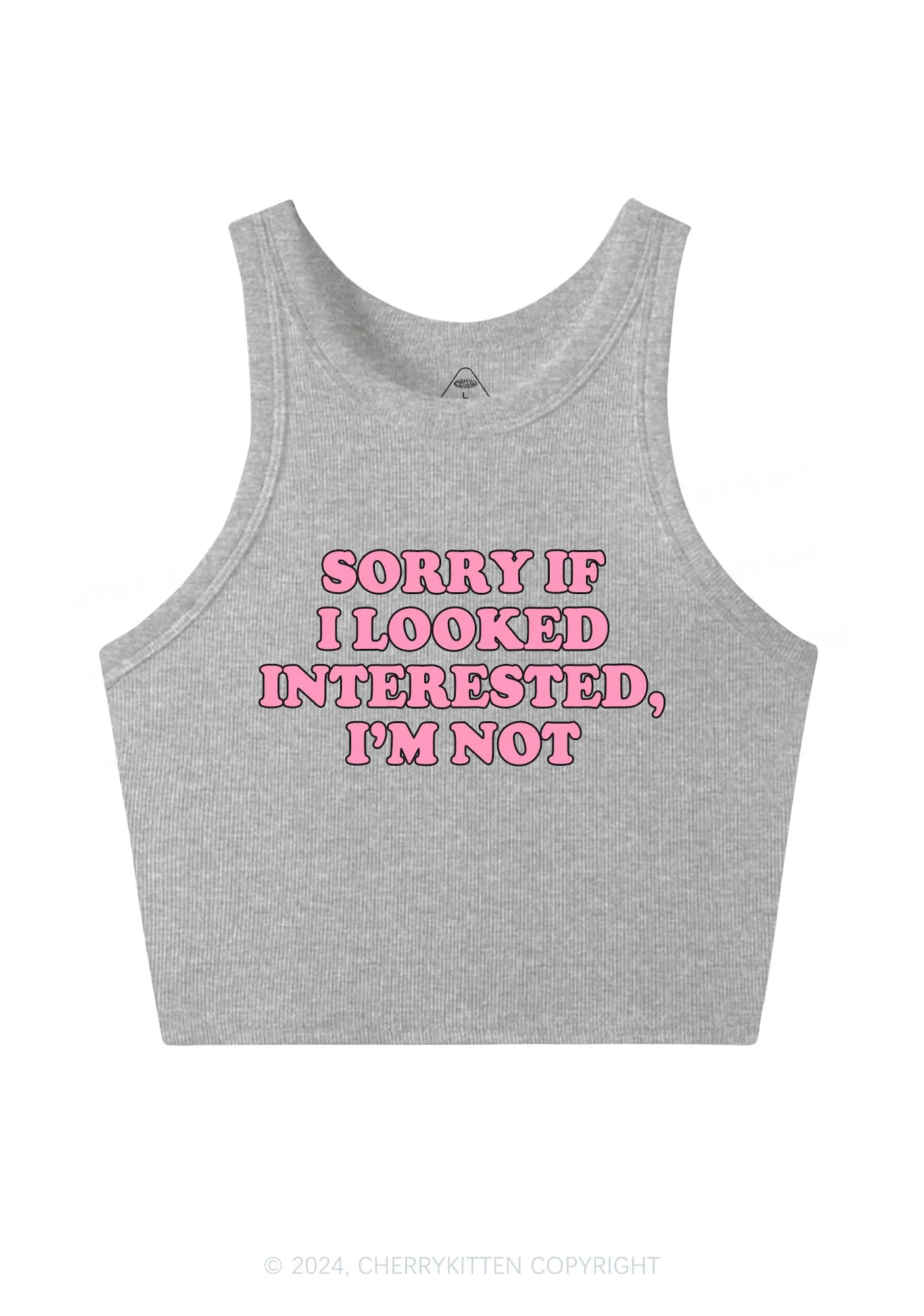 Sorry If I Looked Y2K Crop Tank Top Cherrykitten - Image 4