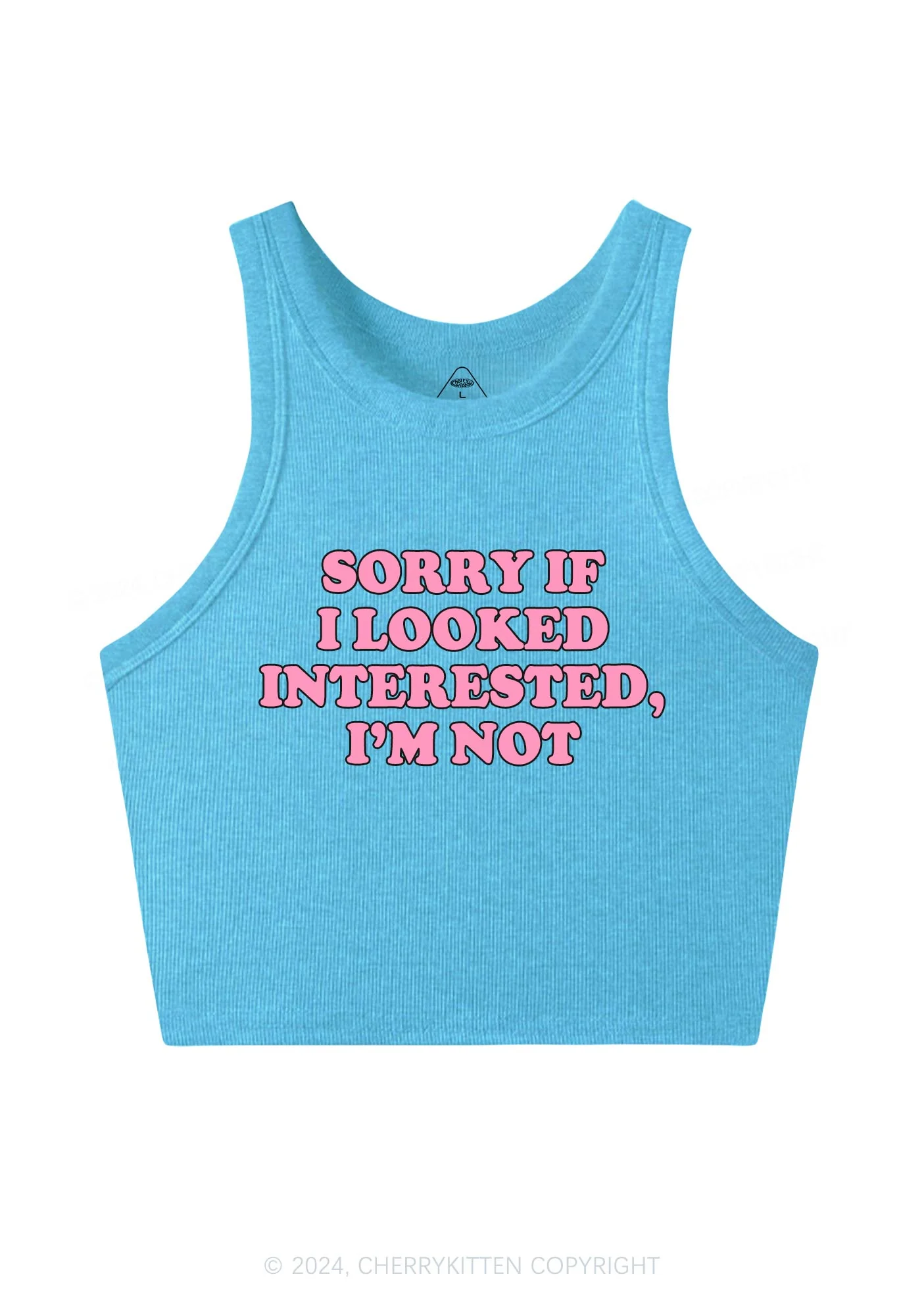 Sorry If I Looked Y2K Crop Tank Top Cherrykitten - Image 5