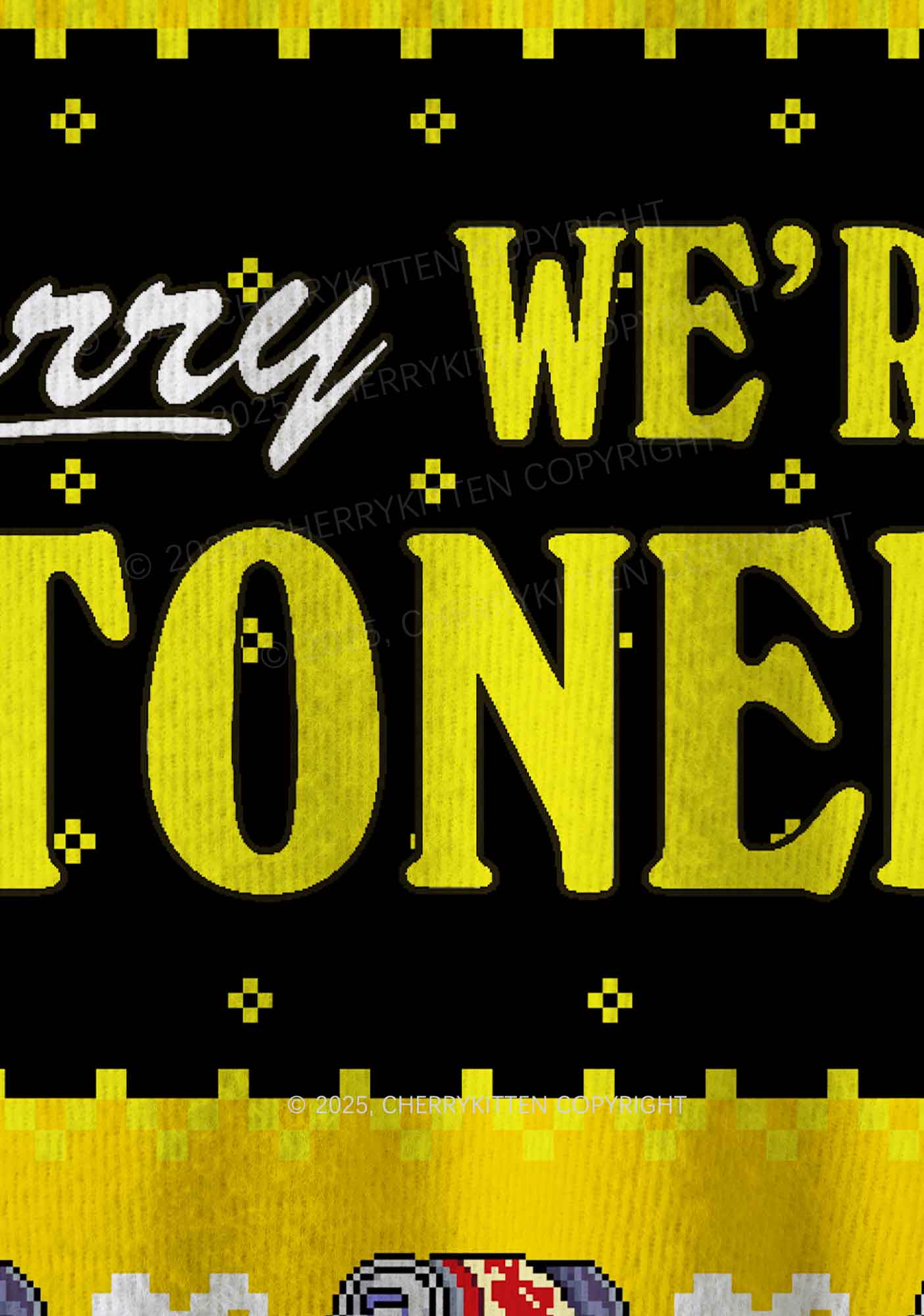 Sorry We Are Stoned Y2K Christmas Knit Sweatshirt Cherrykitten - Image 4