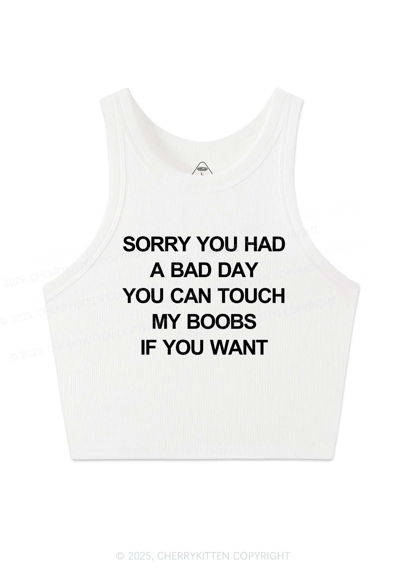 Sorry You Had A Bad Day Y2K Crop Tank Top Cherrykitten - Image 3