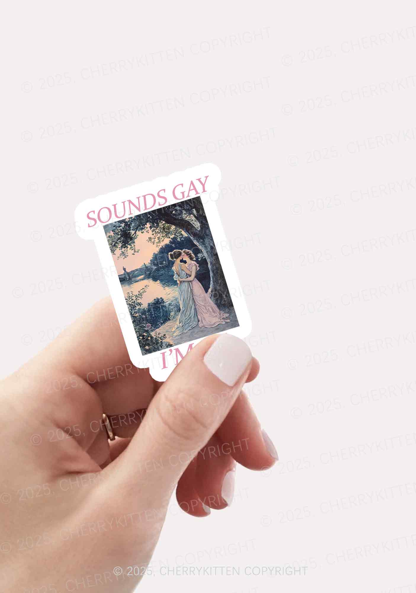 Sounds Gay Im In Pride 1Pc Y2K Sticker Cherrykitten - Image 2
