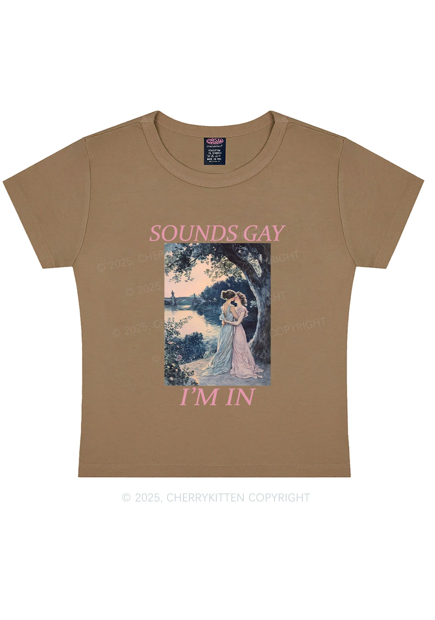 Sounds Gay Im In Pride Y2K Baby Tee Cherrykitten - Image 10