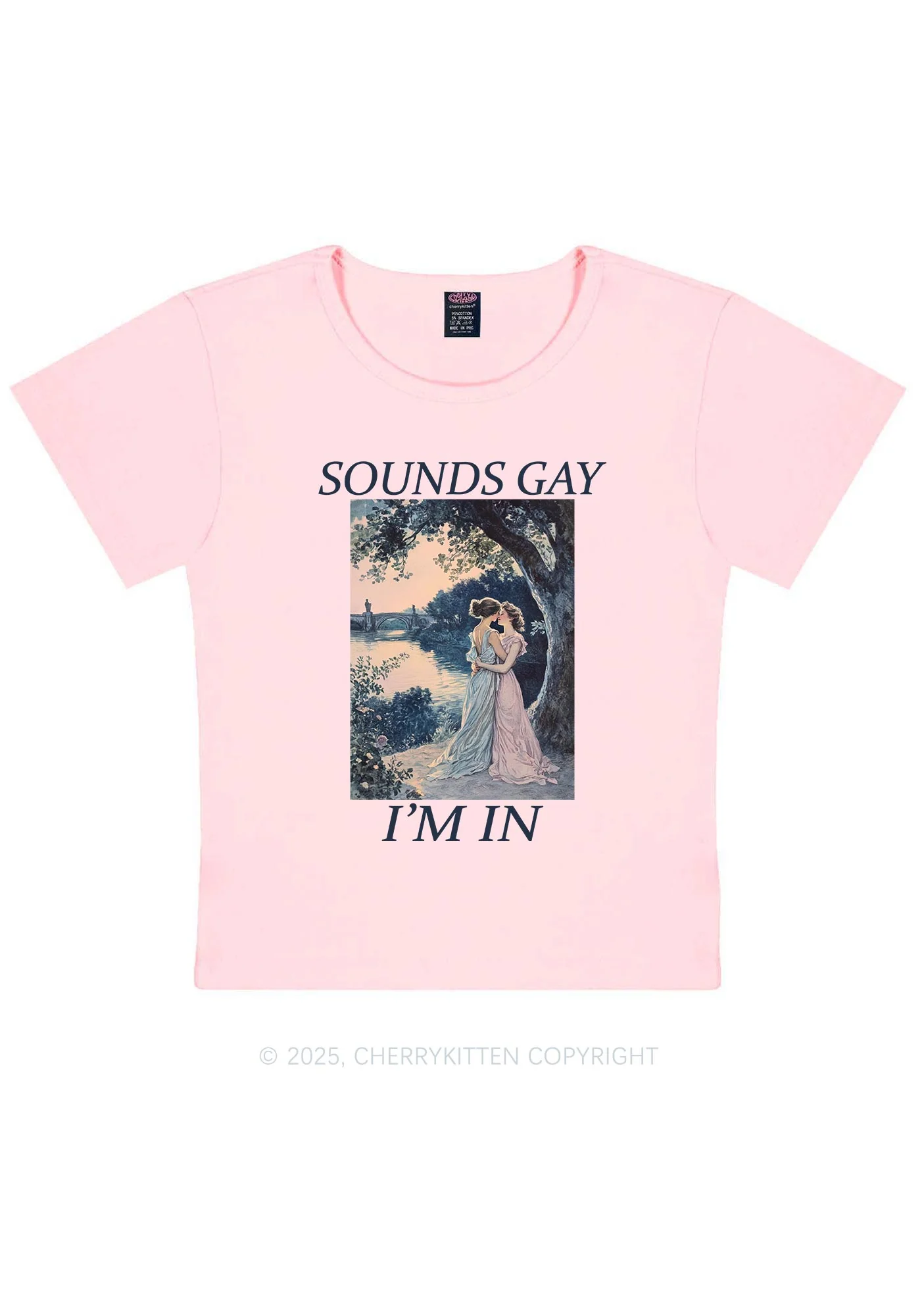 Sounds Gay Im In Pride Y2K Baby Tee Cherrykitten - Image 11