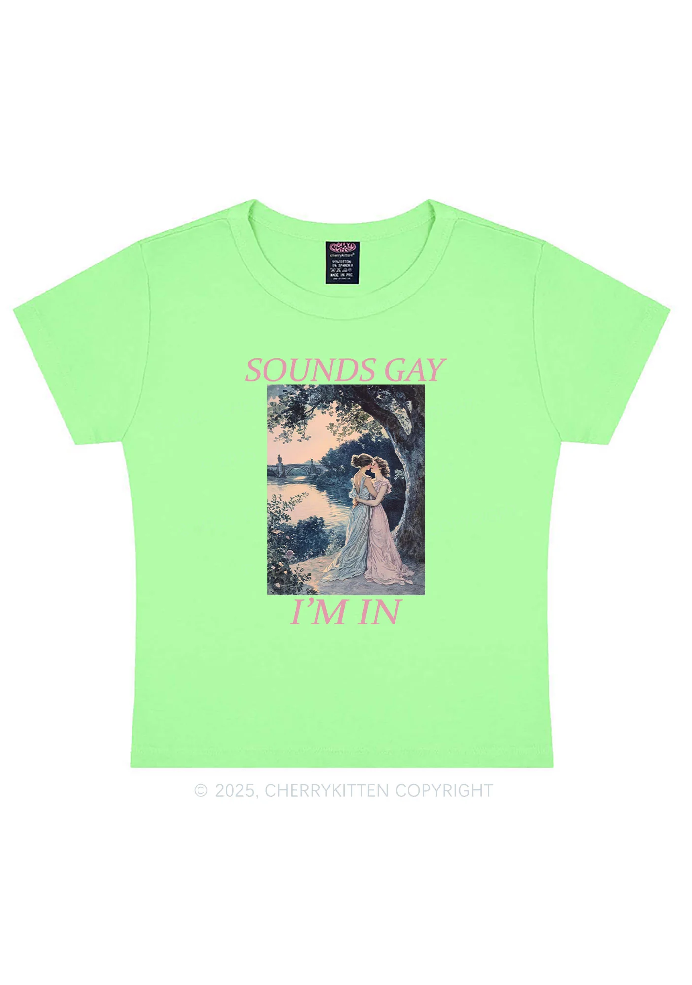 Sounds Gay Im In Pride Y2K Baby Tee Cherrykitten - Image 12