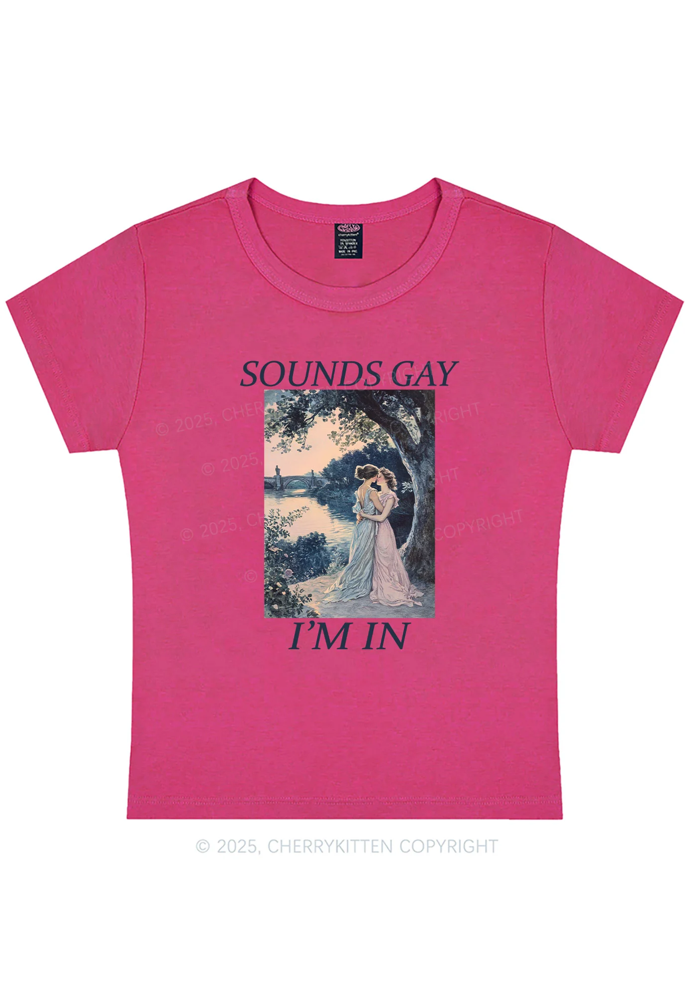 Sounds Gay Im In Pride Y2K Baby Tee Cherrykitten - Image 6