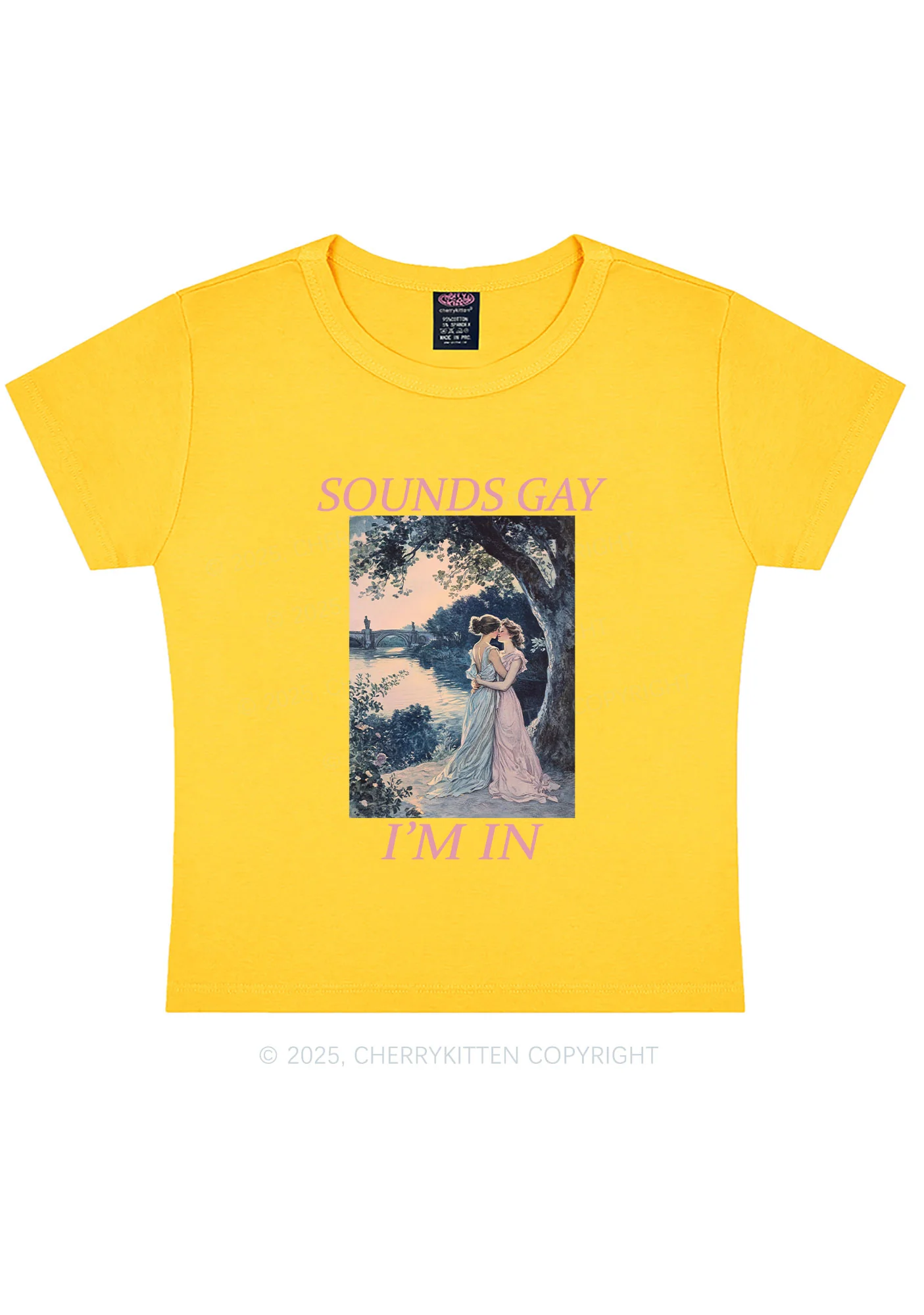 Sounds Gay Im In Pride Y2K Baby Tee Cherrykitten - Image 7