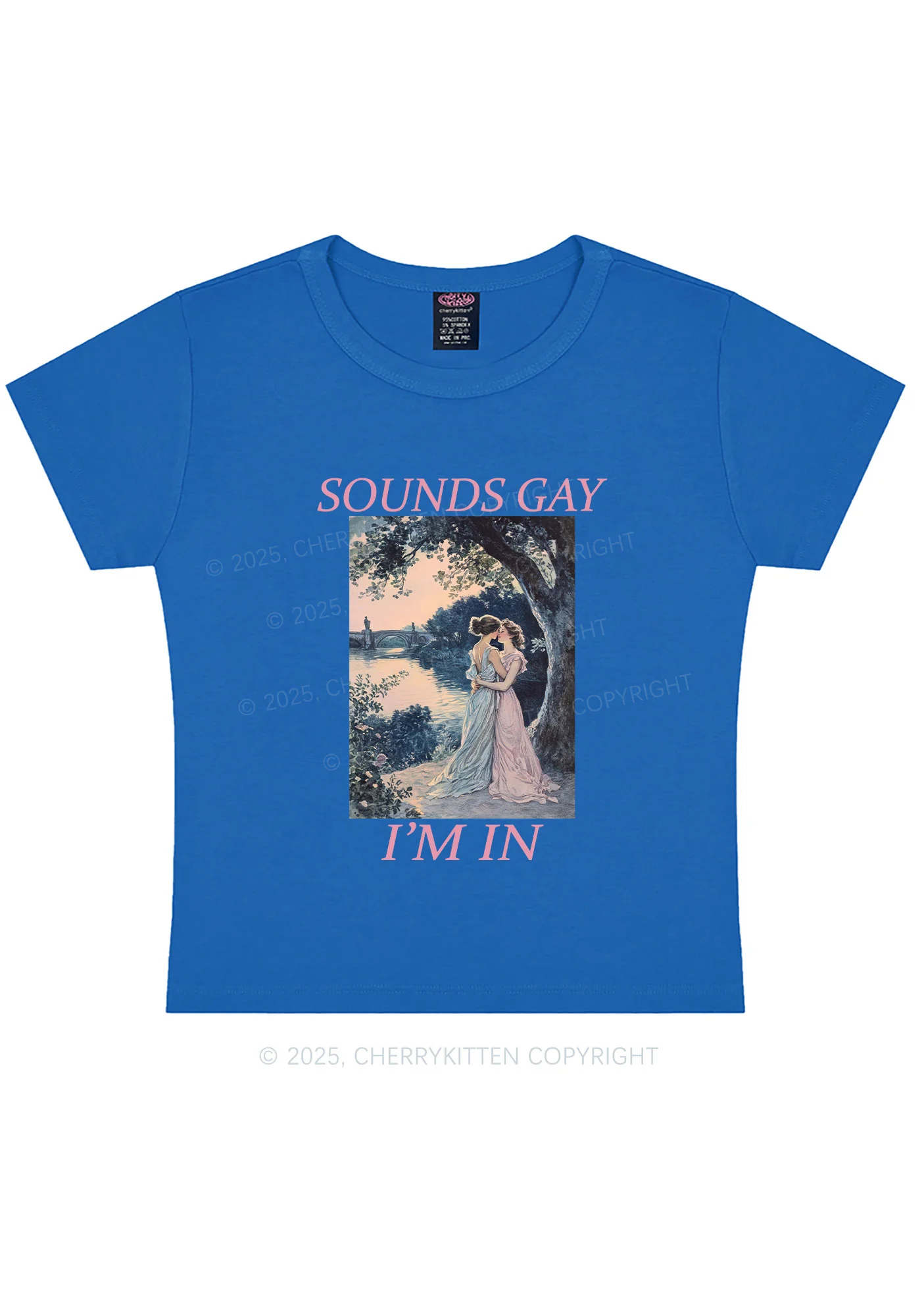 Sounds Gay Im In Pride Y2K Baby Tee Cherrykitten - Image 9
