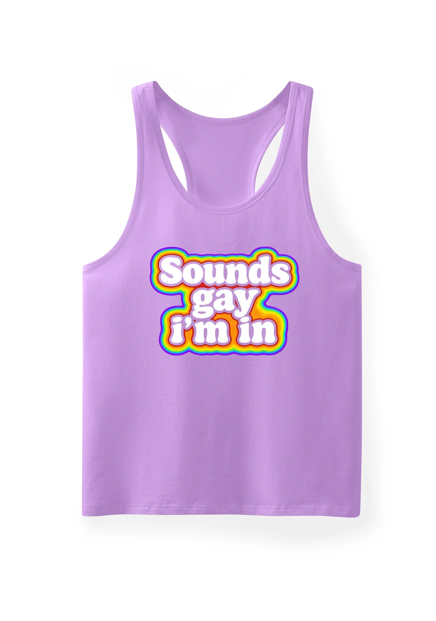 Sounds Gay Im In Pride Y2K Men Racerback Tank Top Cherrykitten - Image 11