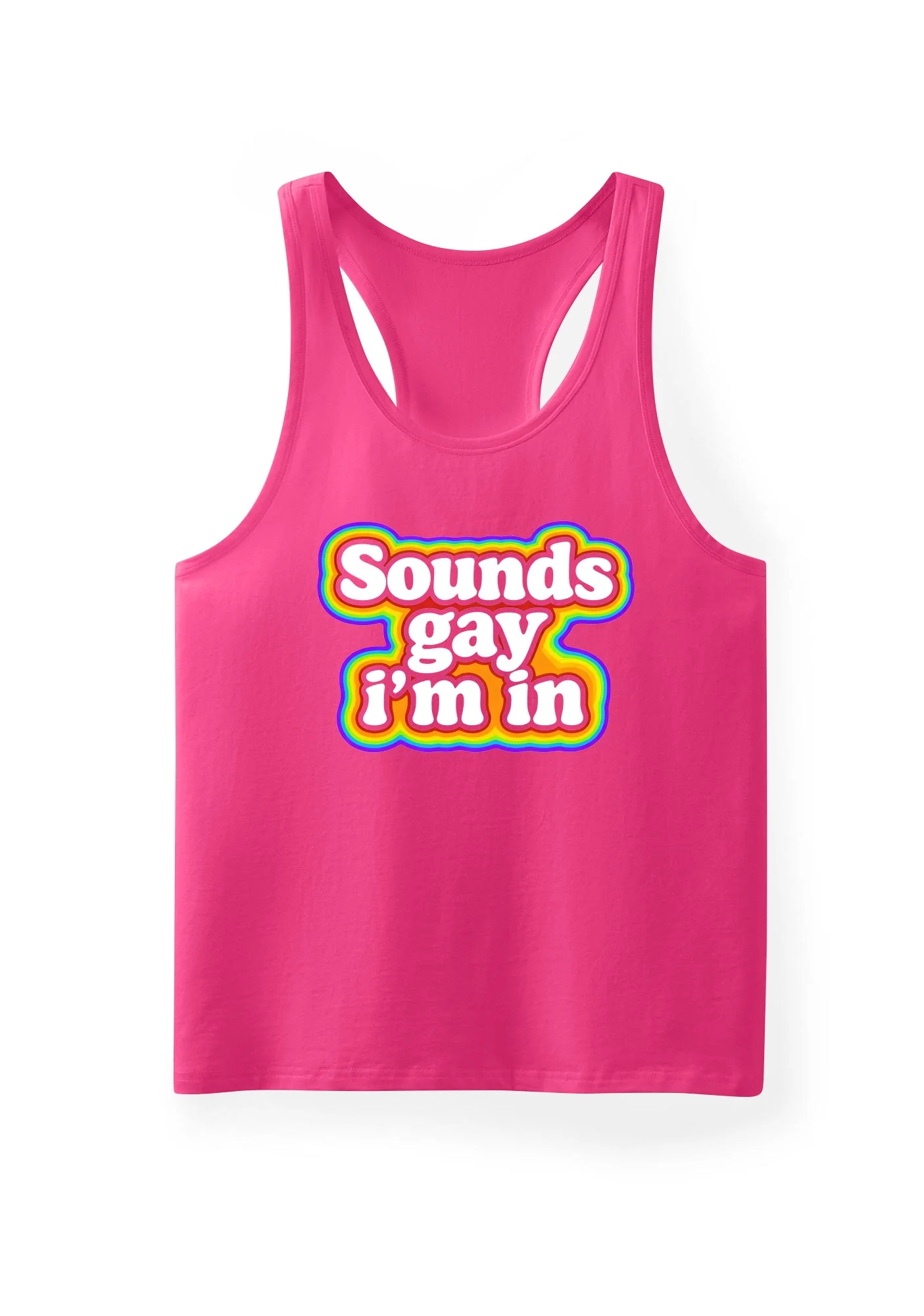 Sounds Gay Im In Pride Y2K Men Racerback Tank Top Cherrykitten - Image 4