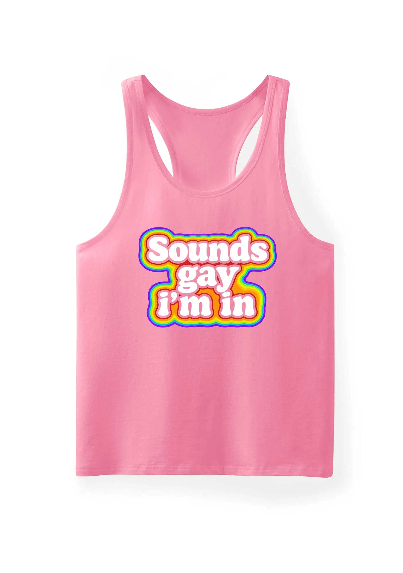 Sounds Gay Im In Pride Y2K Men Racerback Tank Top Cherrykitten - Image 5