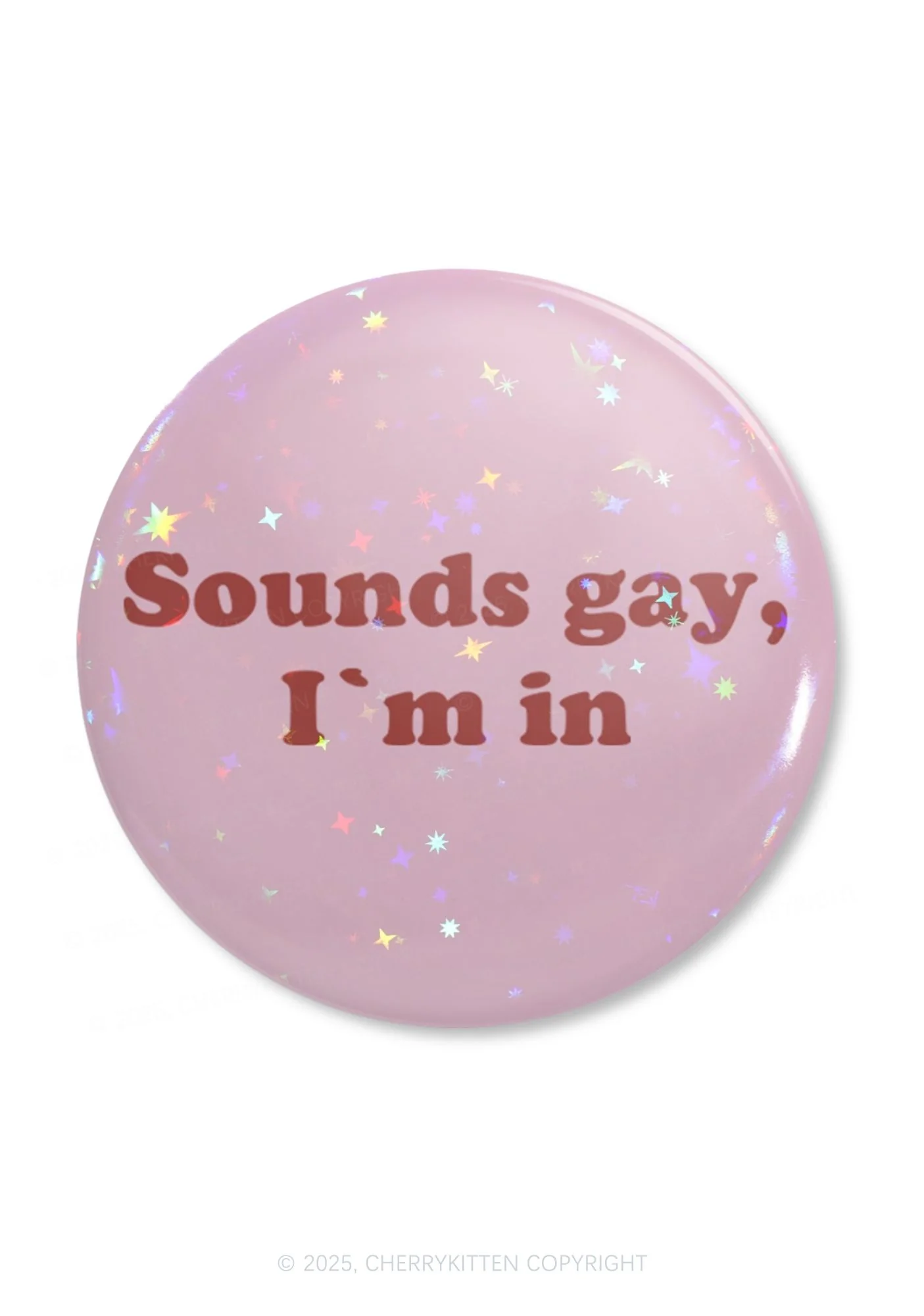 Sounds Gay Pride 1Pc Y2K Pin Badge Cherrykitten - Image 3