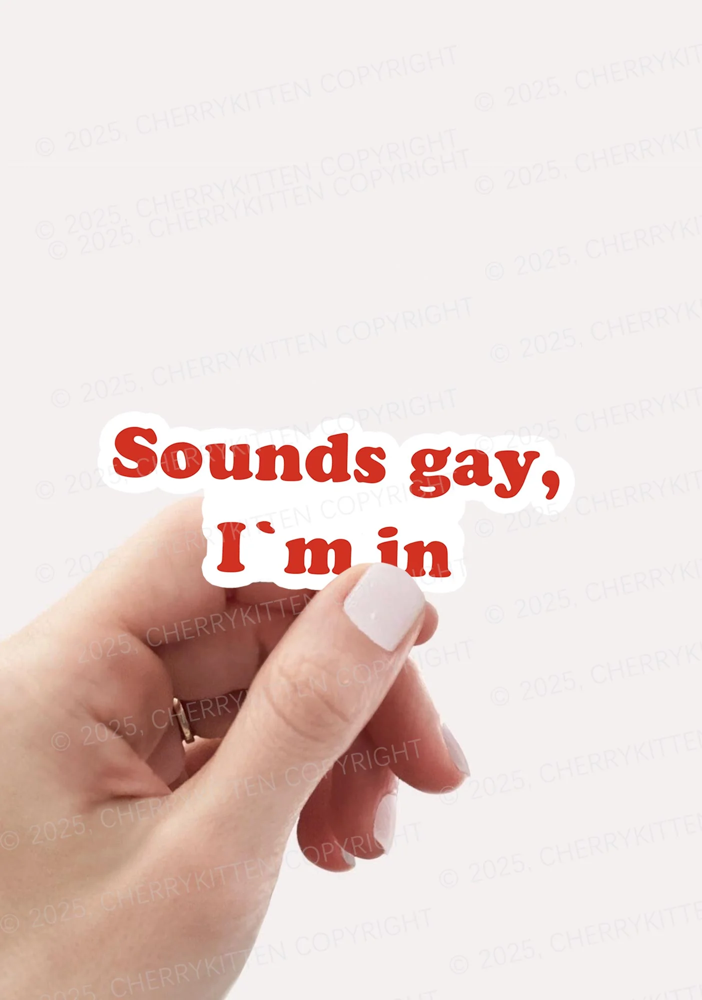 Sounds Gay Pride 1Pc Y2K Sticker Cherrykitten - Image 2