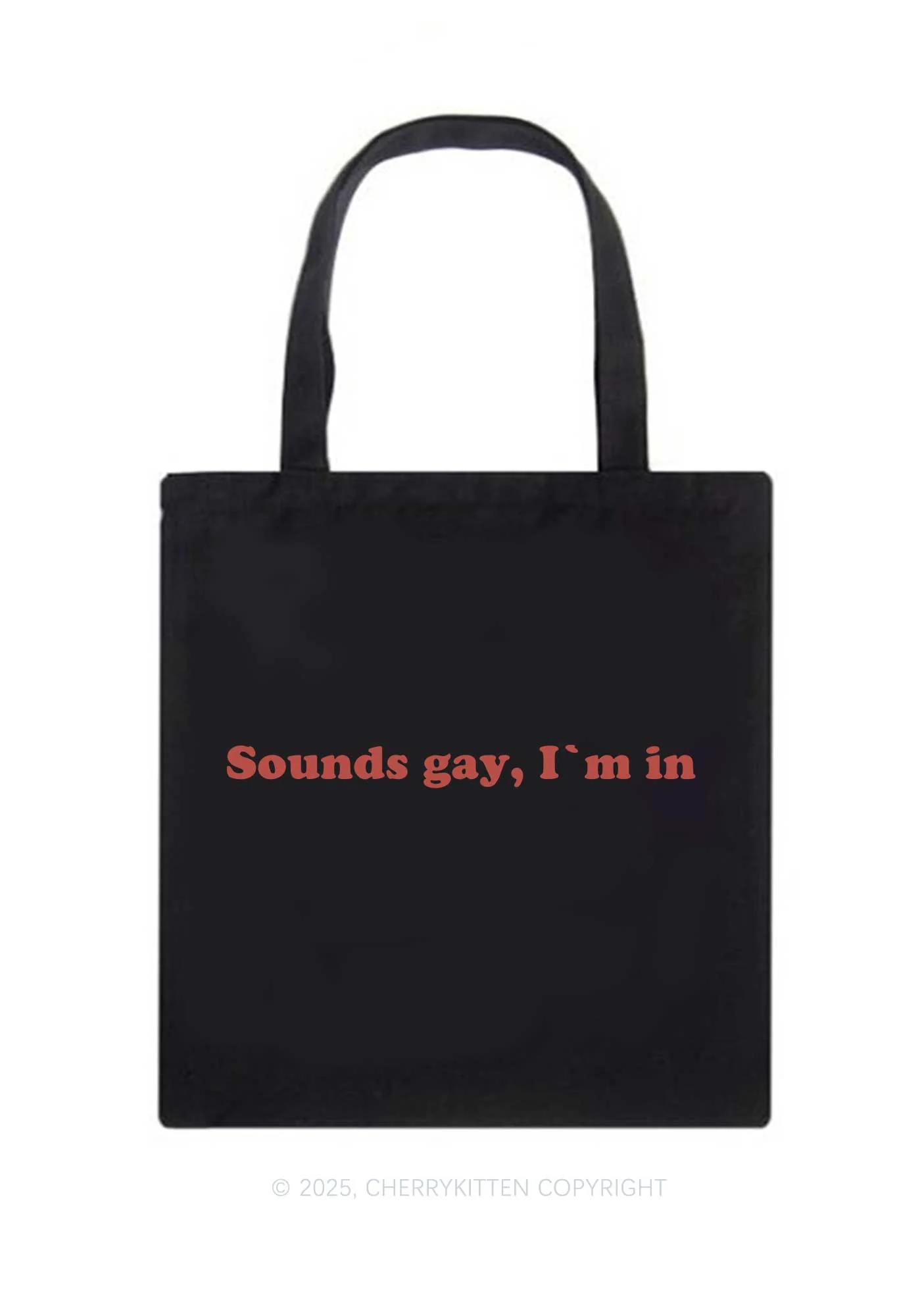 Sounds Gay Pride Y2K Canvas Tote Bag Cherrykitten - Image 3