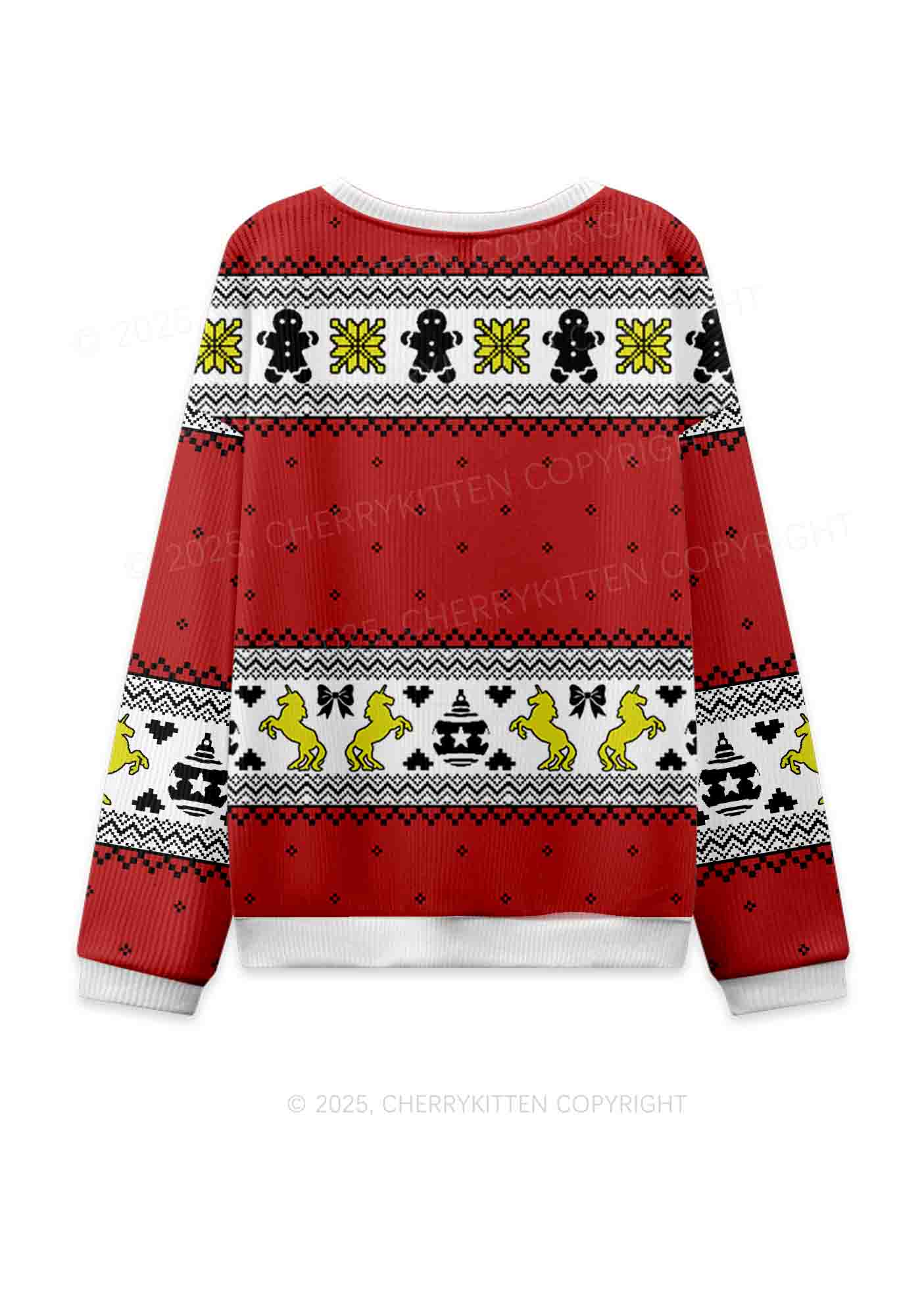 Sounds Gay Pride Y2K Christmas Knit Sweatshirt Cherrykitten - Image 2