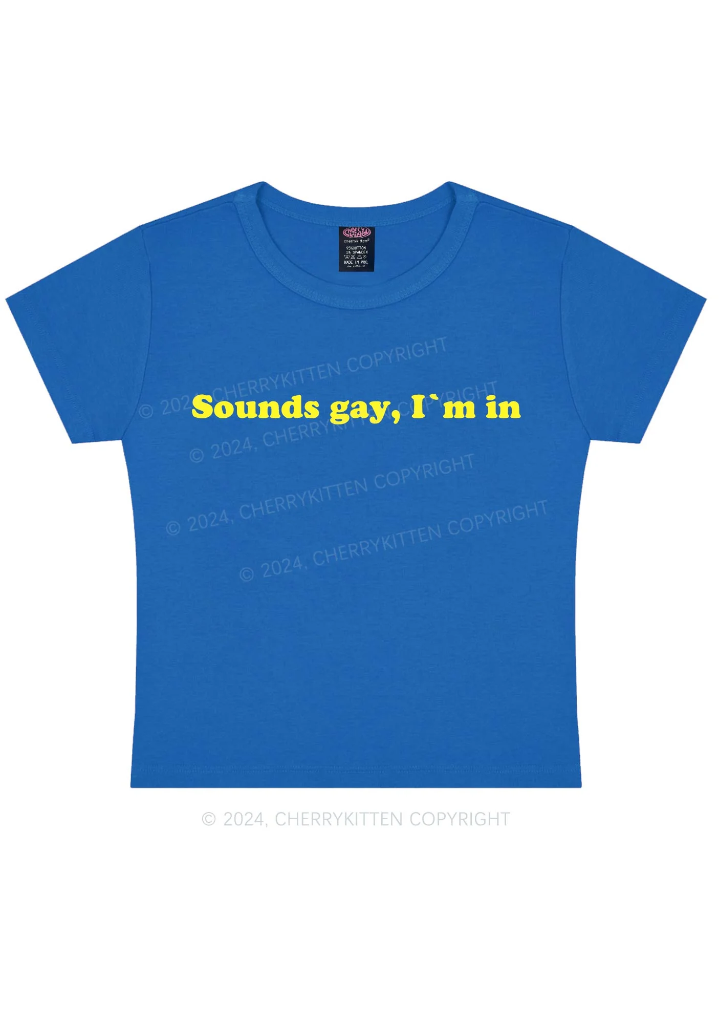Sounds Gay Y2K Baby Tee Cherrykitten - Image 10