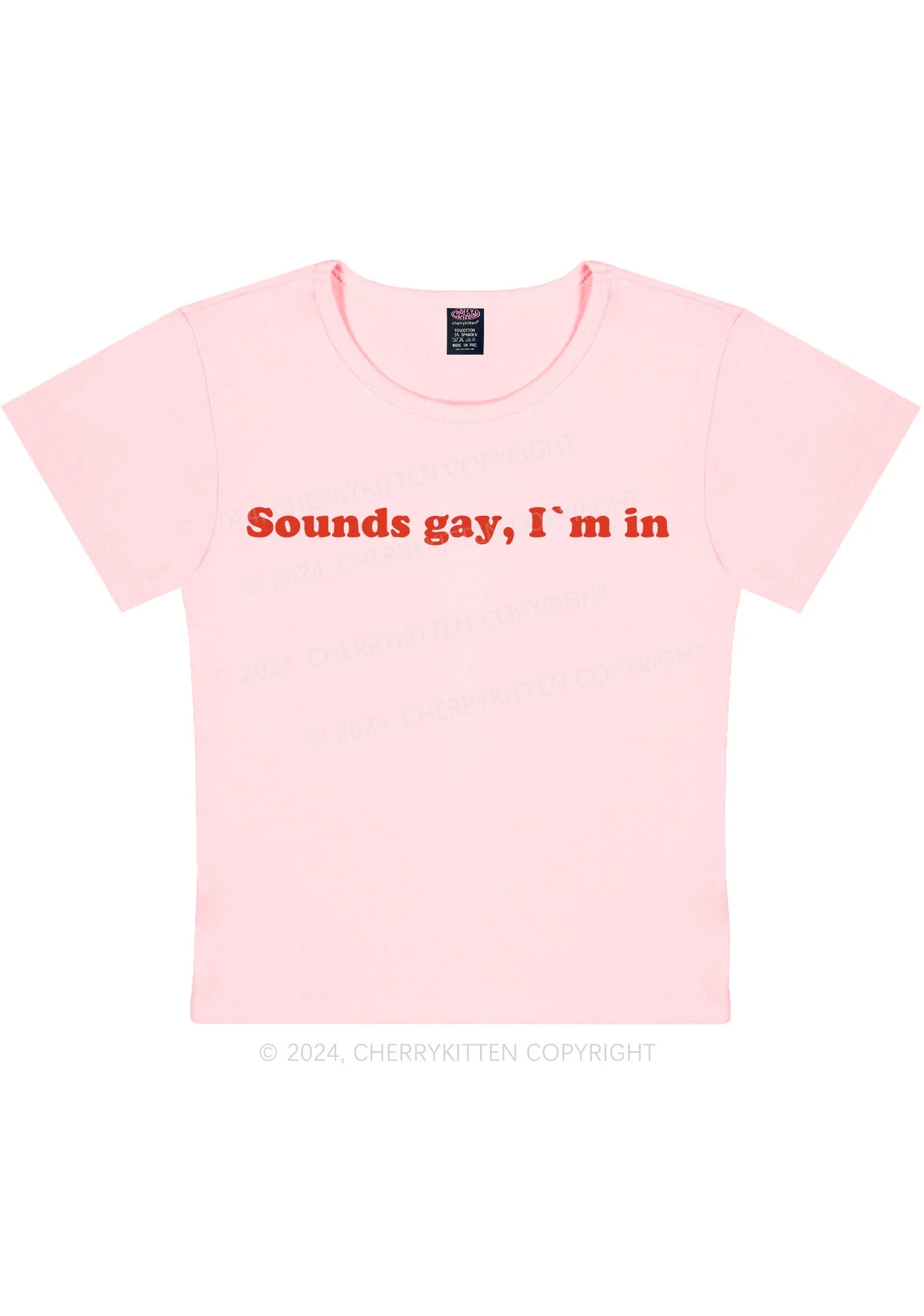 Sounds Gay Y2K Baby Tee Cherrykitten - Image 12
