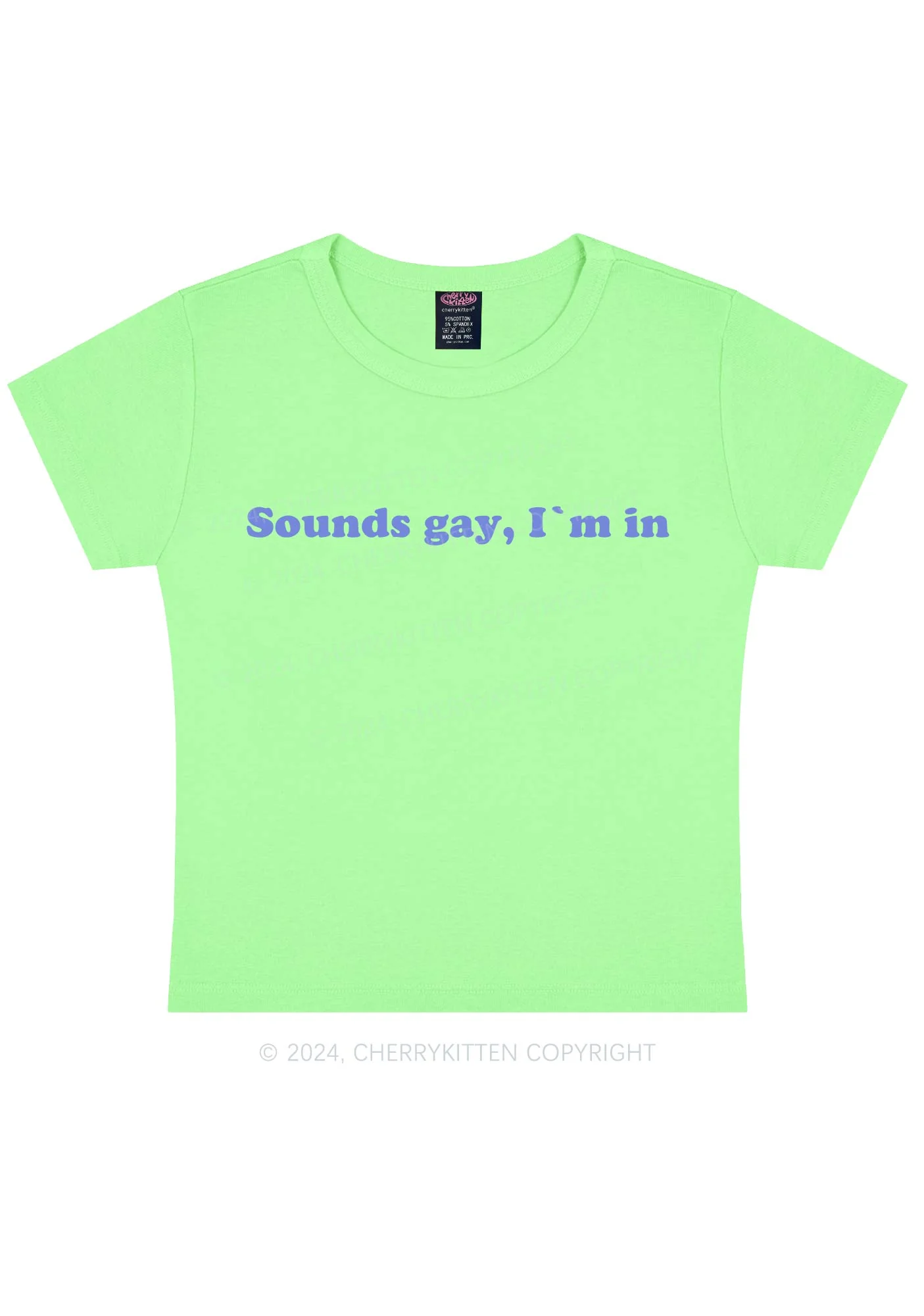 Sounds Gay Y2K Baby Tee Cherrykitten - Image 13
