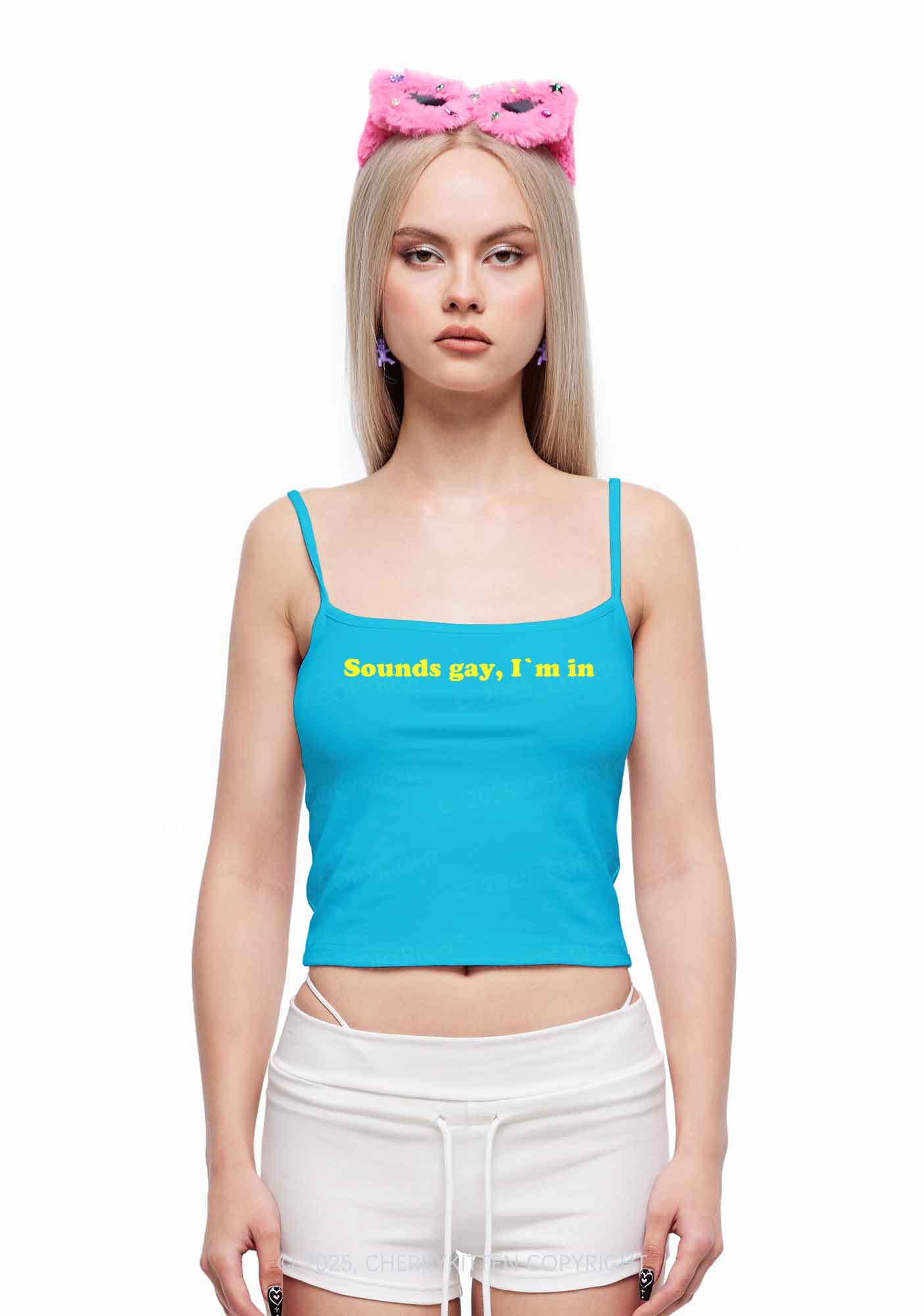 Sounds Gay Y2K Spaghetti Strap Cami Cherrykitten - Image 2