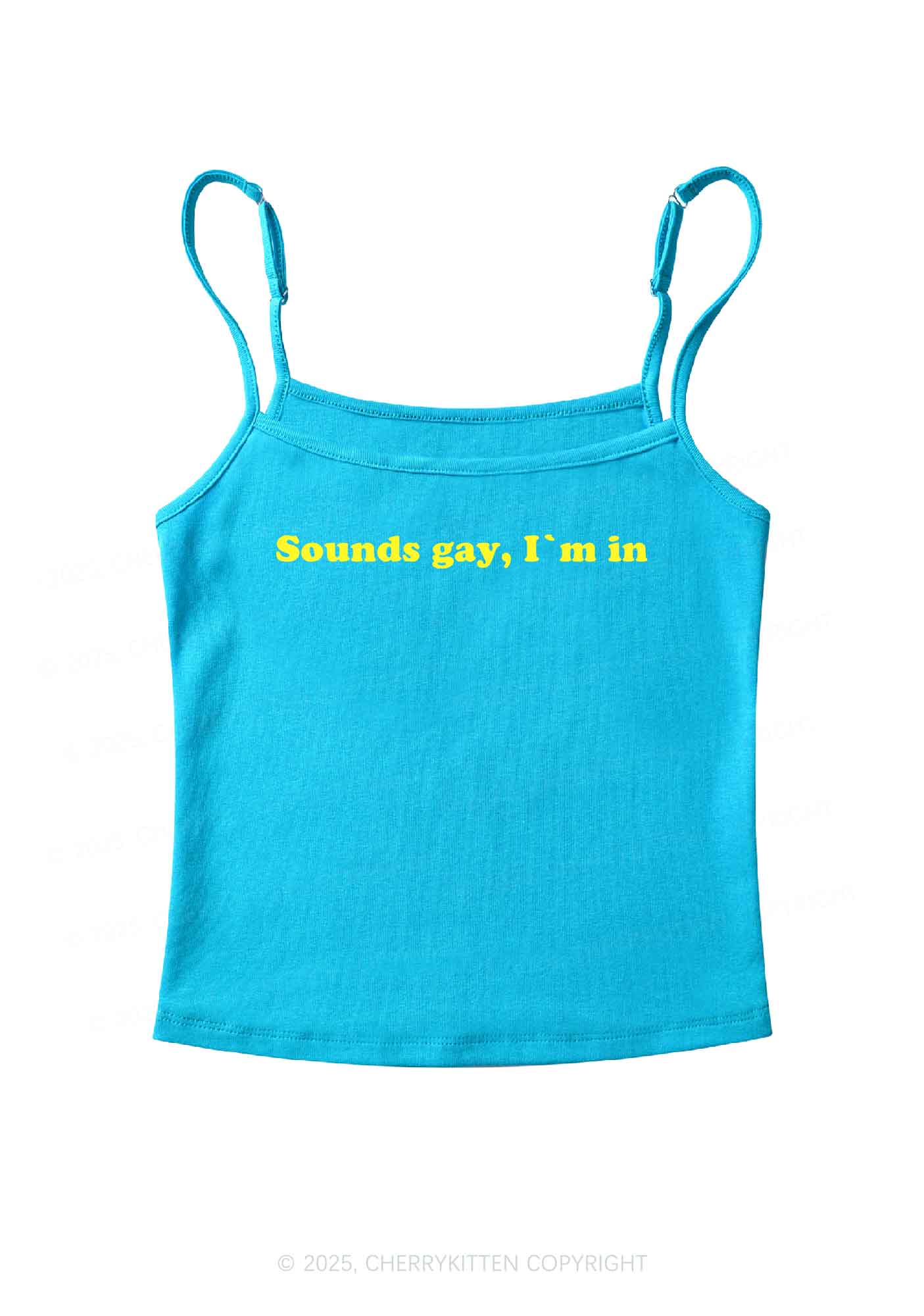 Sounds Gay Y2K Spaghetti Strap Cami Cherrykitten - Image 5