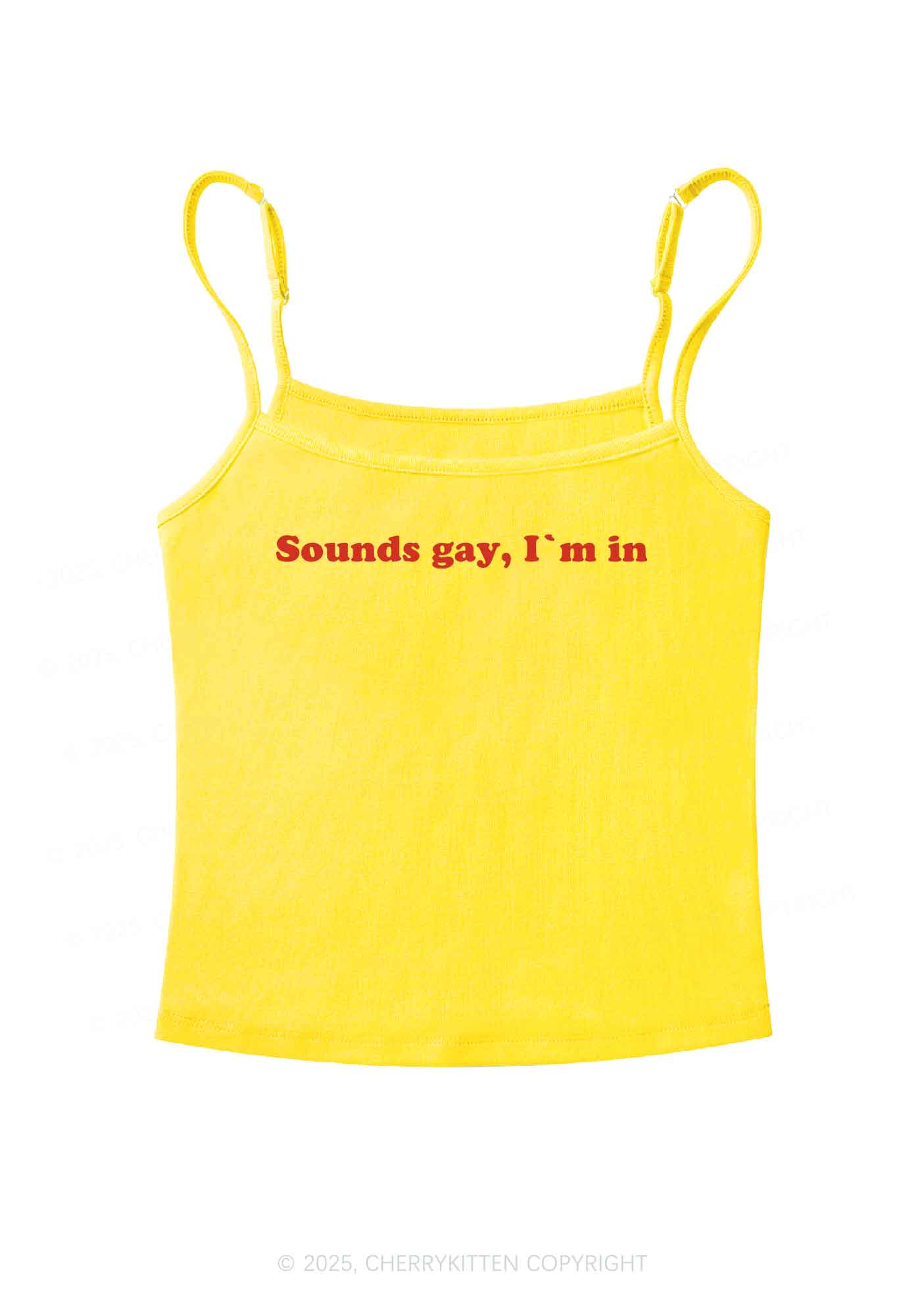 Sounds Gay Y2K Spaghetti Strap Cami Cherrykitten - Image 7