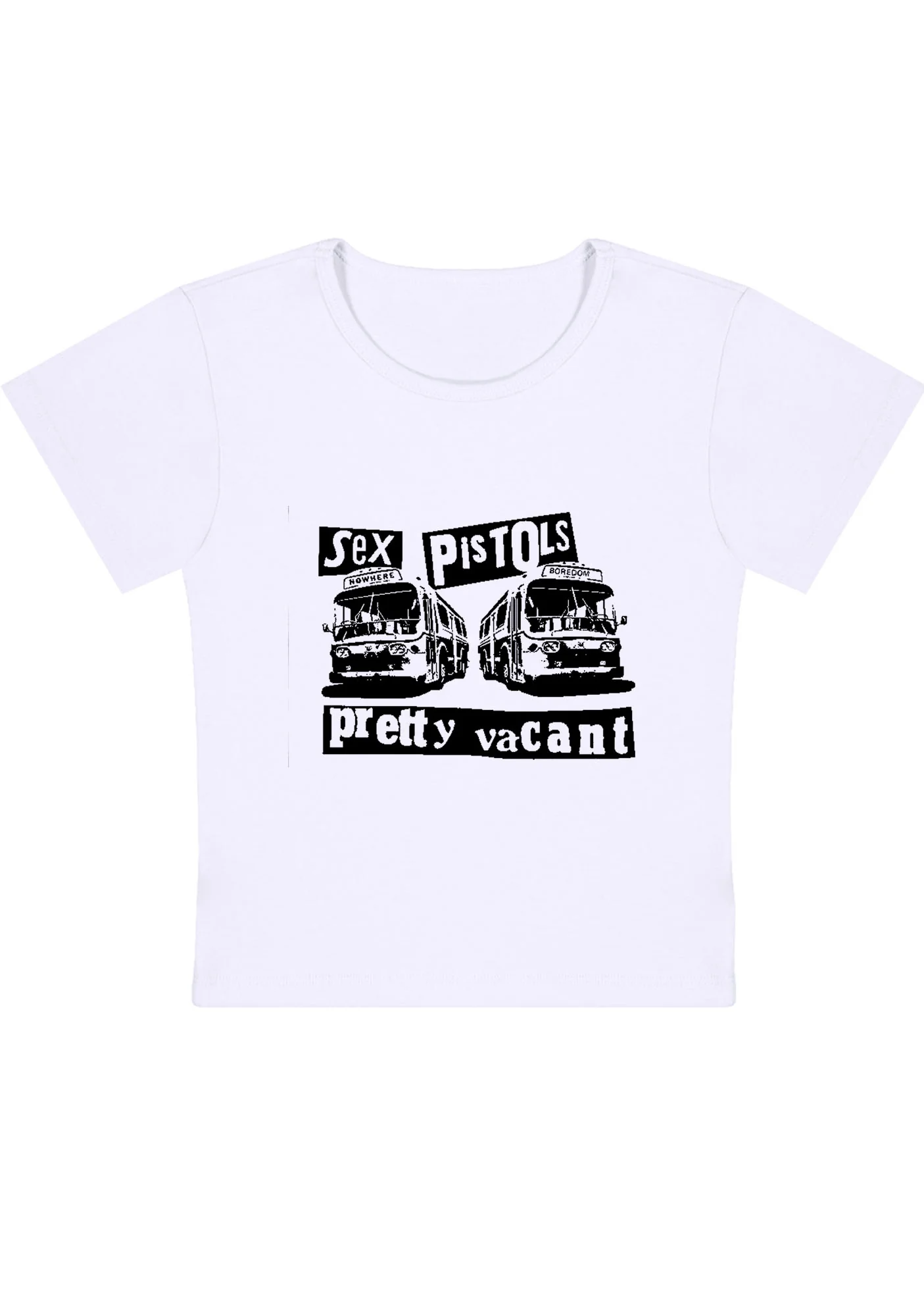SP Band Pretty Vacant Y2K Baby Tee - Image 3